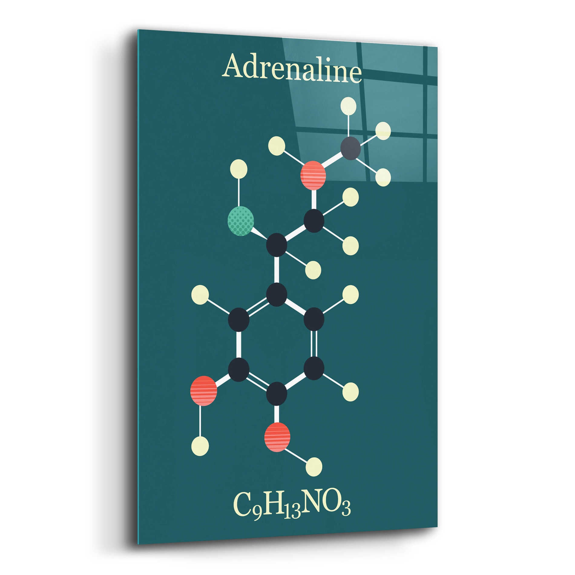 Epic Art 'Adrenaline Molecule I' by Epic Portfolio, Acrylic Glass Wall Art,12x16