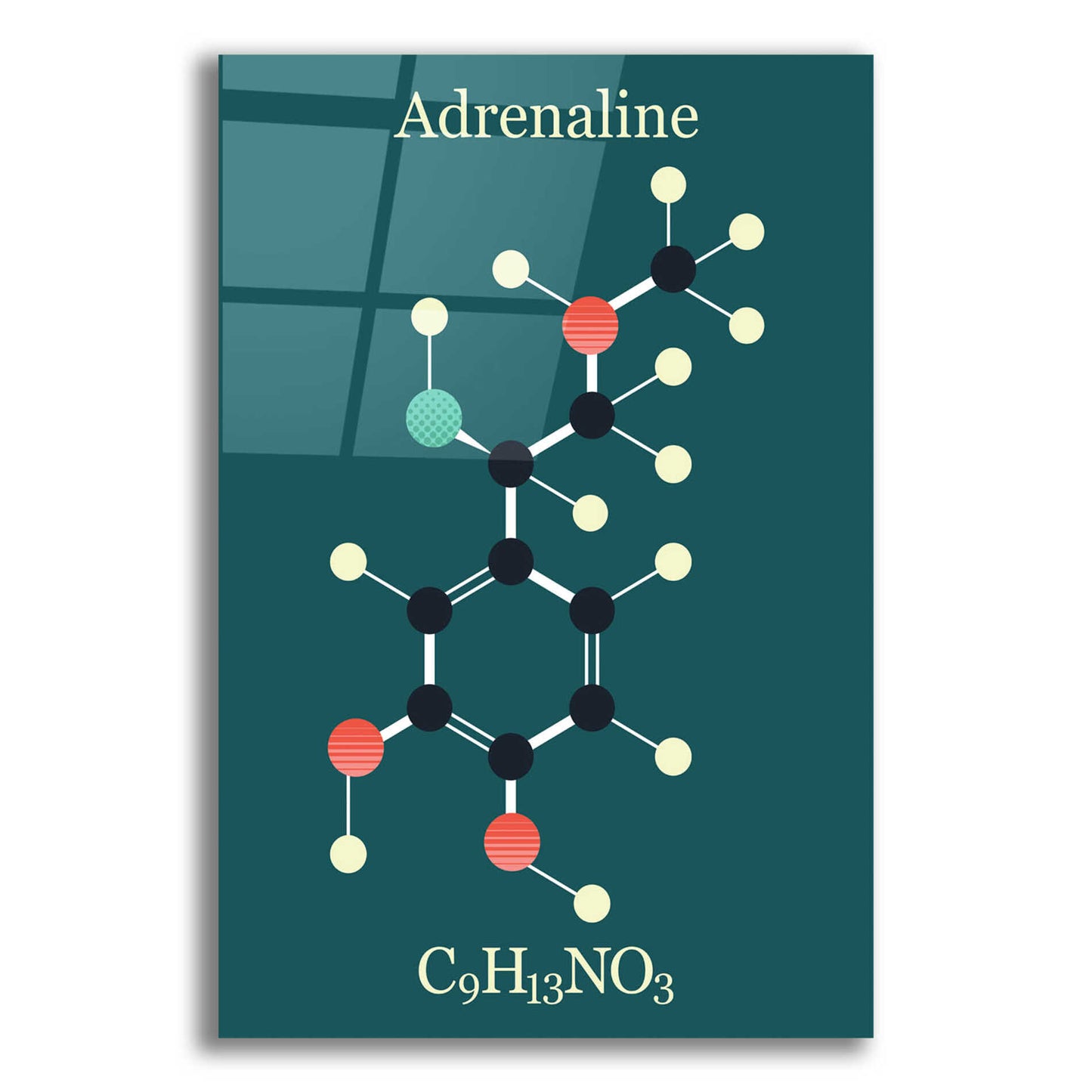 Epic Art 'Adrenaline Molecule I' by Epic Portfolio, Acrylic Glass Wall Art,16x24