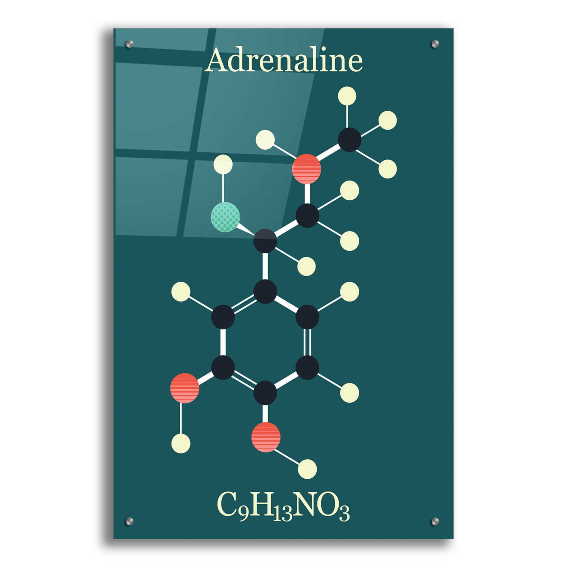 Epic Art 'Adrenaline Molecule I' by Epic Portfolio, Acrylic Glass Wall Art,24x36