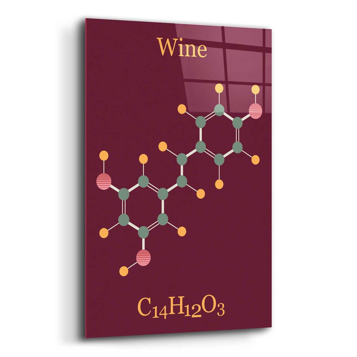 Epic Art 'Wine Molecule' by Epic Portfolio, Acrylic Glass Wall Art,16x24