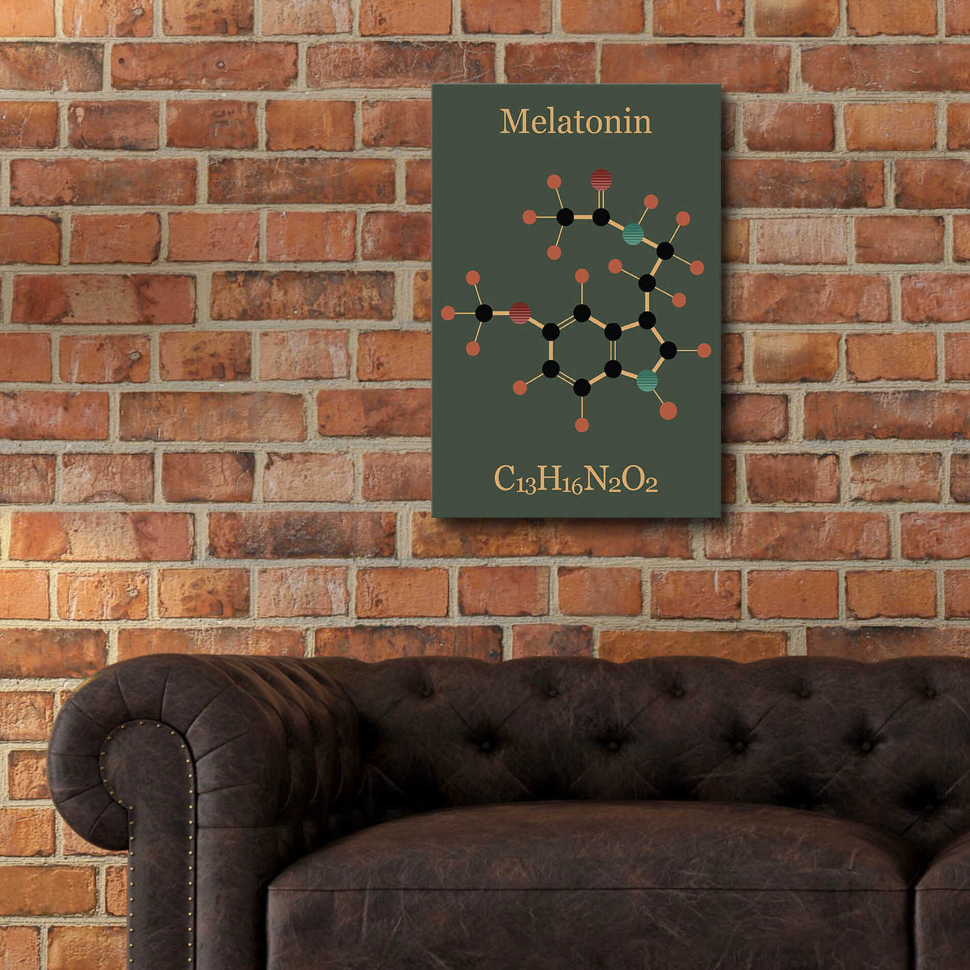 Epic Art 'Melatonin Molecule III' by Epic Portfolio, Acrylic Glass Wall Art,16x24