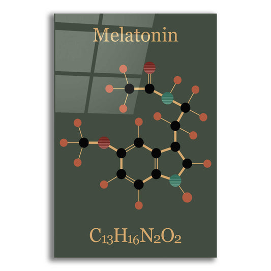 Epic Art 'Melatonin Molecule III' by Epic Portfolio, Acrylic Glass Wall Art
