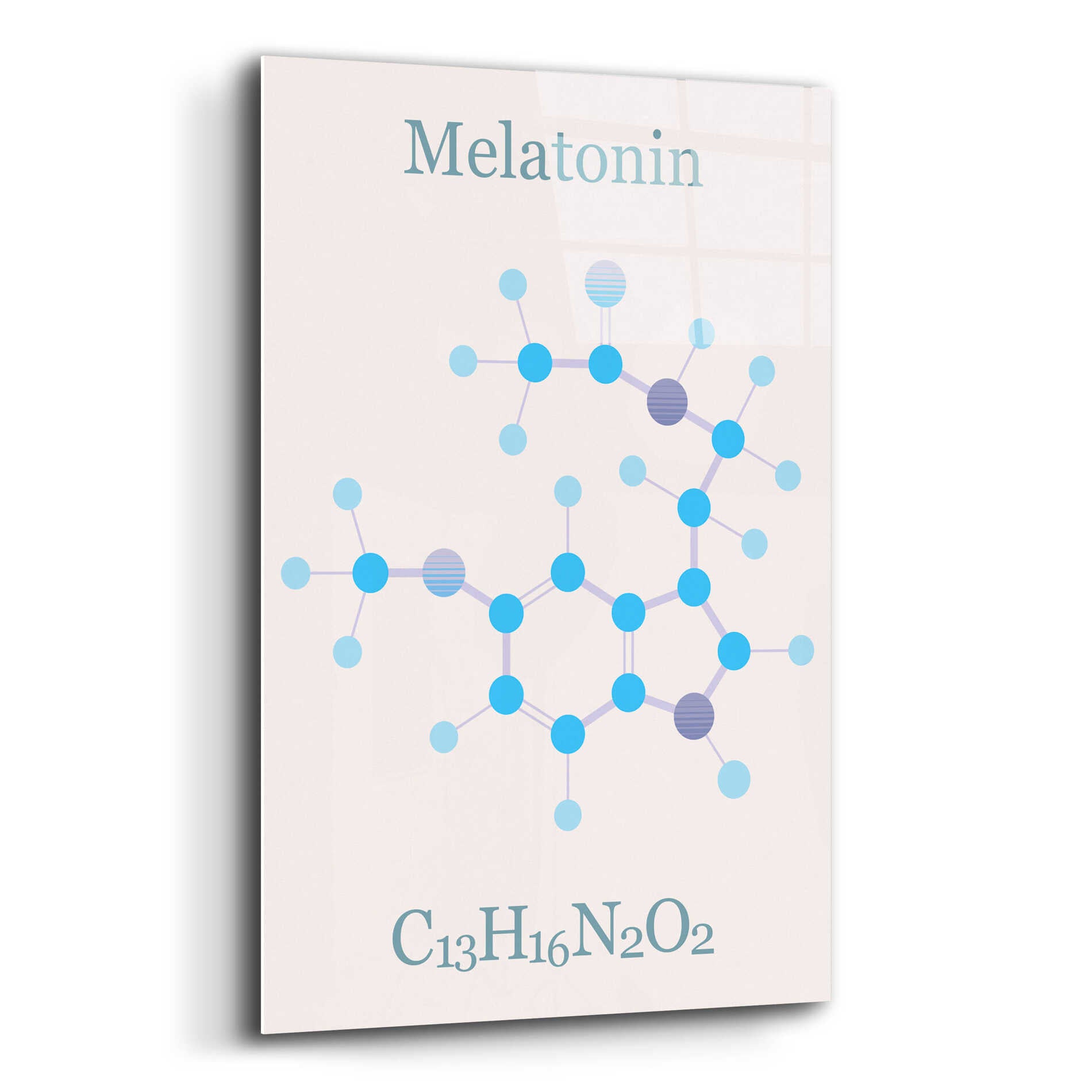 Epic Art 'Melatonin Molecule II' by Epic Portfolio, Acrylic Glass Wall Art,12x16