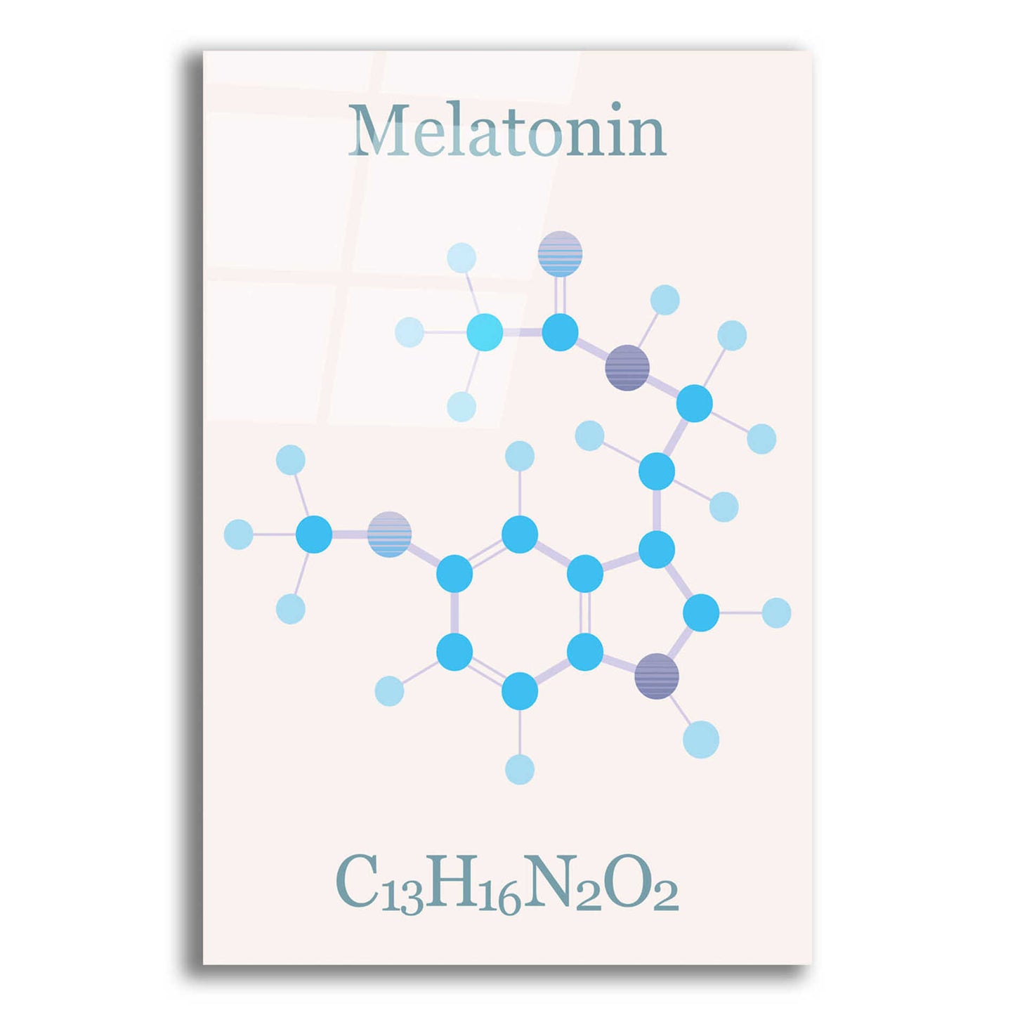 Epic Art 'Melatonin Molecule II' by Epic Portfolio, Acrylic Glass Wall Art,12x16