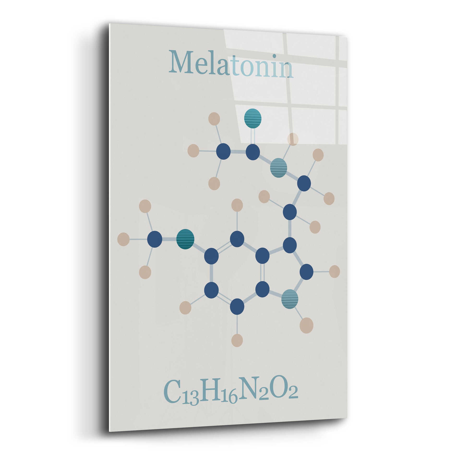 Epic Art 'Melatonin Molecule I' by Epic Portfolio, Acrylic Glass Wall Art,12x16