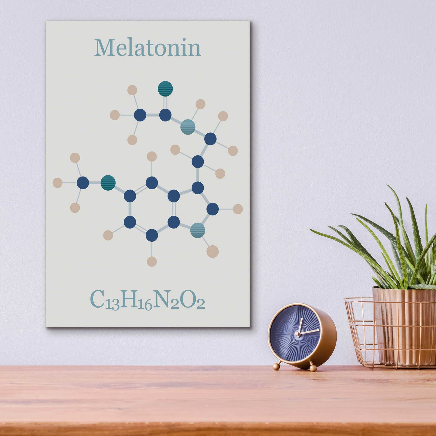 Epic Art 'Melatonin Molecule I' by Epic Portfolio, Acrylic Glass Wall Art,12x16