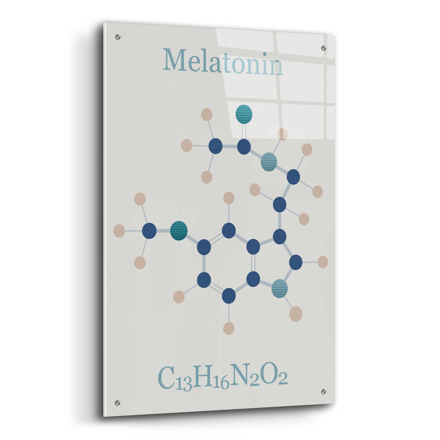 Epic Art 'Melatonin Molecule I' by Epic Portfolio, Acrylic Glass Wall Art,24x36
