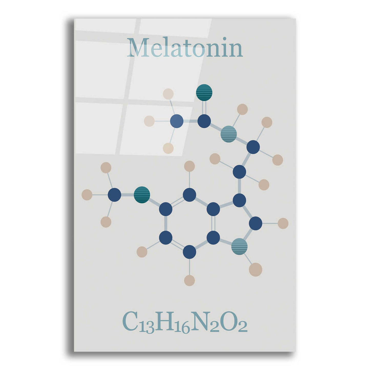 Epic Art 'Melatonin Molecule I' by Epic Portfolio, Acrylic Glass Wall Art