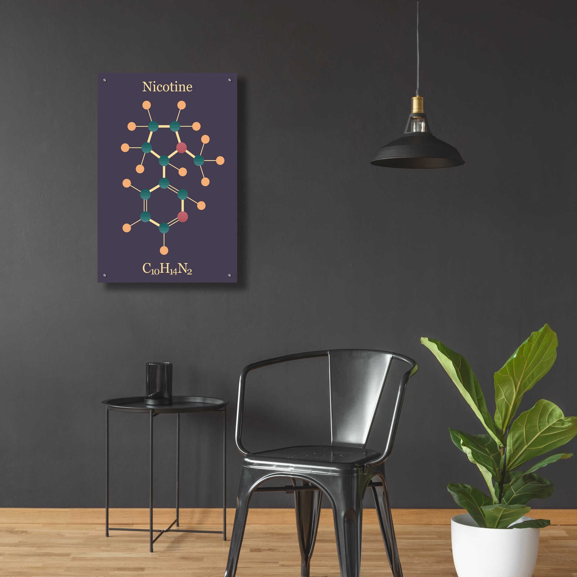 Epic Art 'Nicotine Molecule' by Epic Portfolio, Acrylic Glass Wall Art,24x36