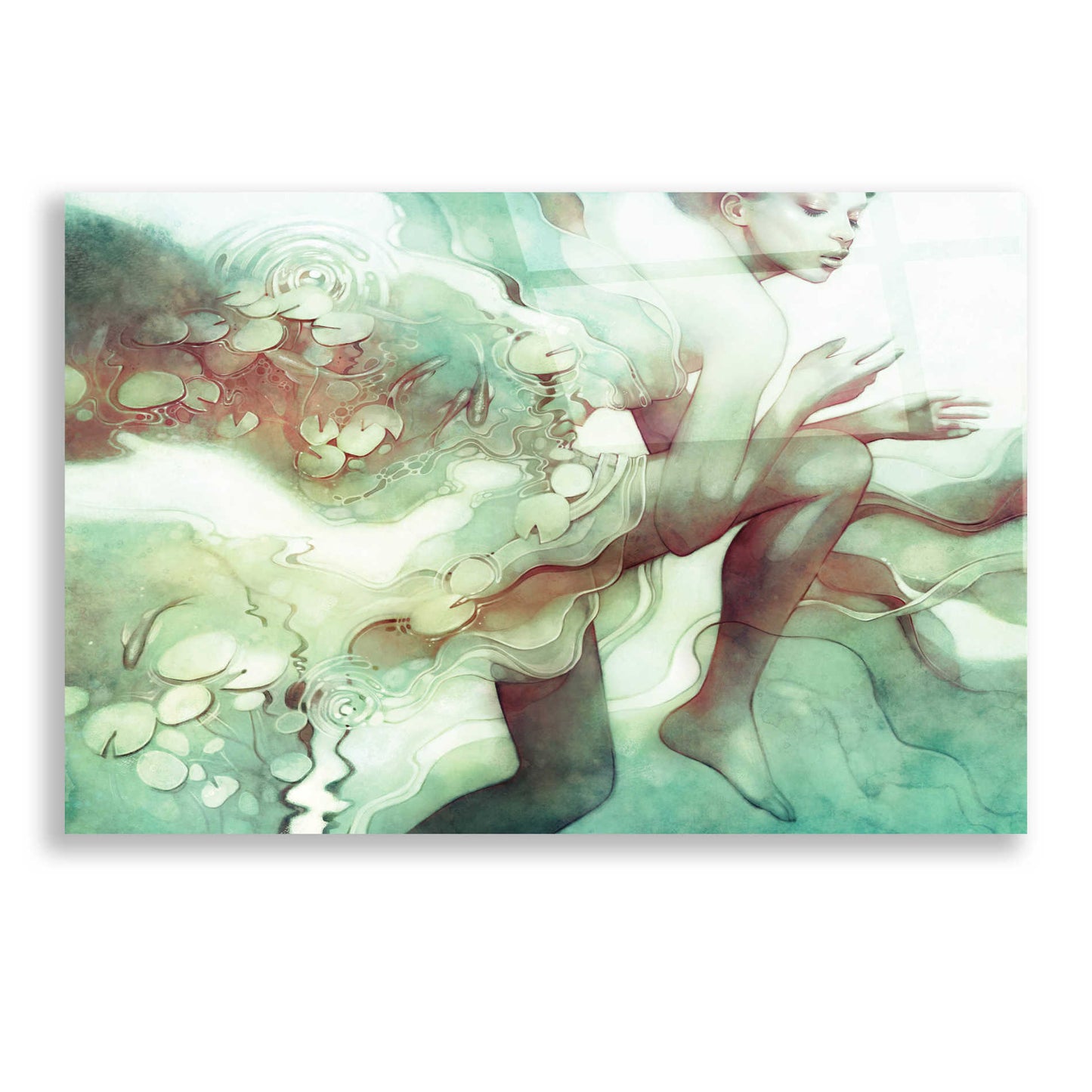 Epic Art 'Flood' by Anna Dittman, Acrylic Glass Wall Art,24x16