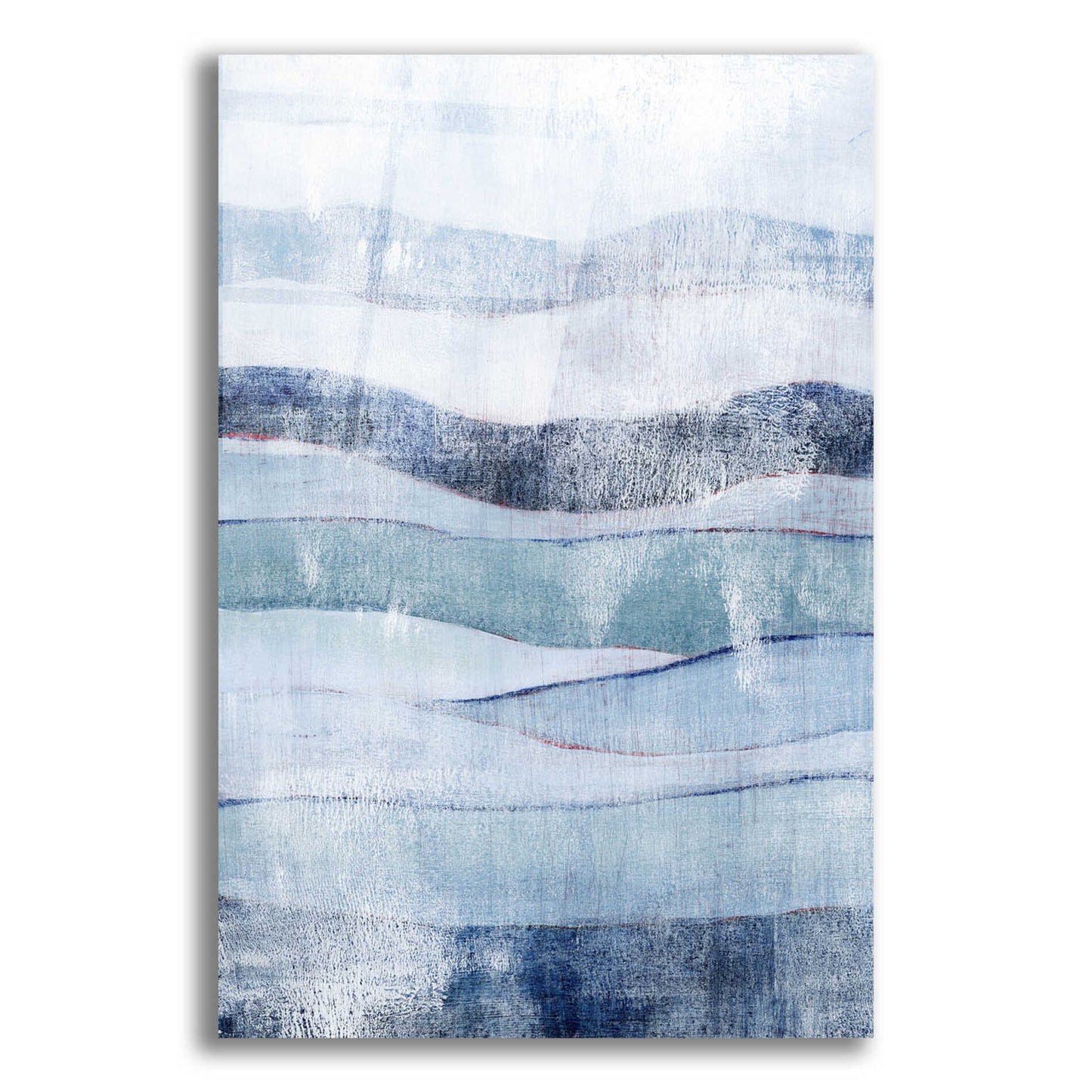 Epic Art 'White Out In Blue I' by Grace Popp, Acrylic Glass Wall Art,12x16