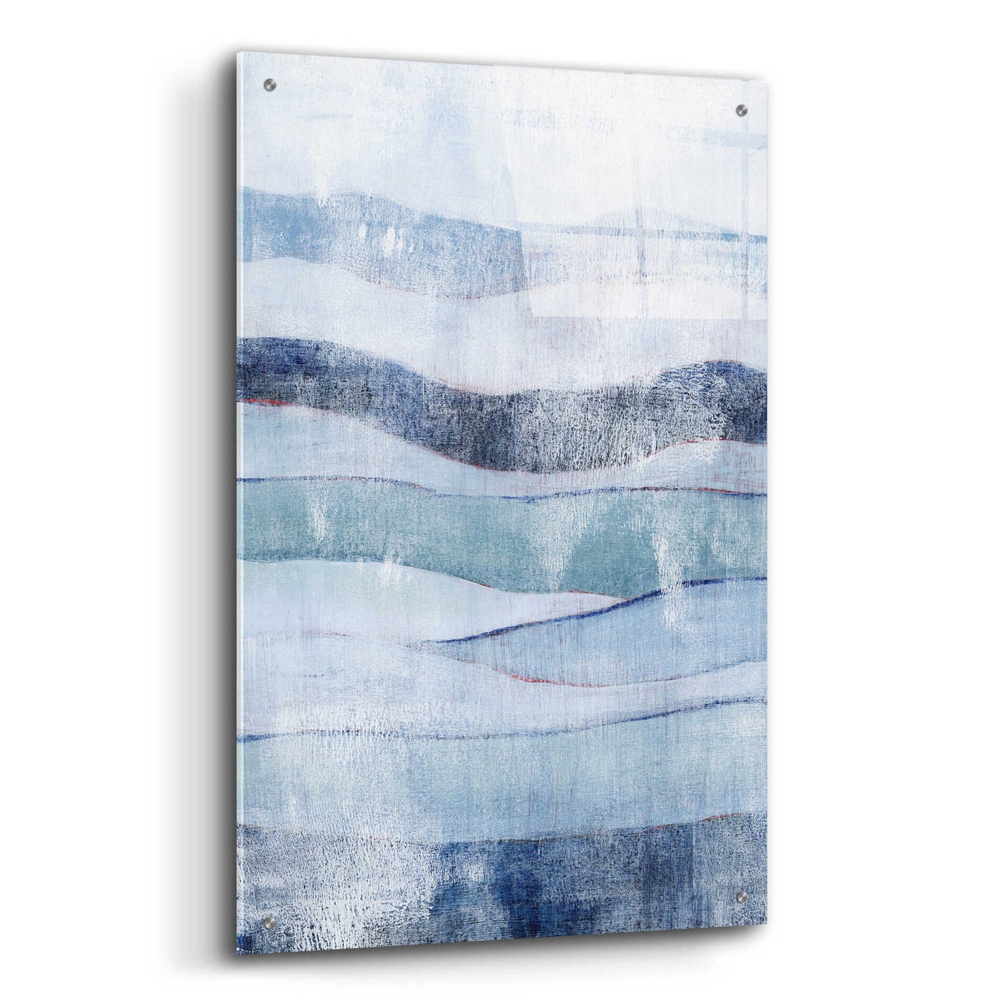 Epic Art 'White Out In Blue I' by Grace Popp, Acrylic Glass Wall Art,24x36