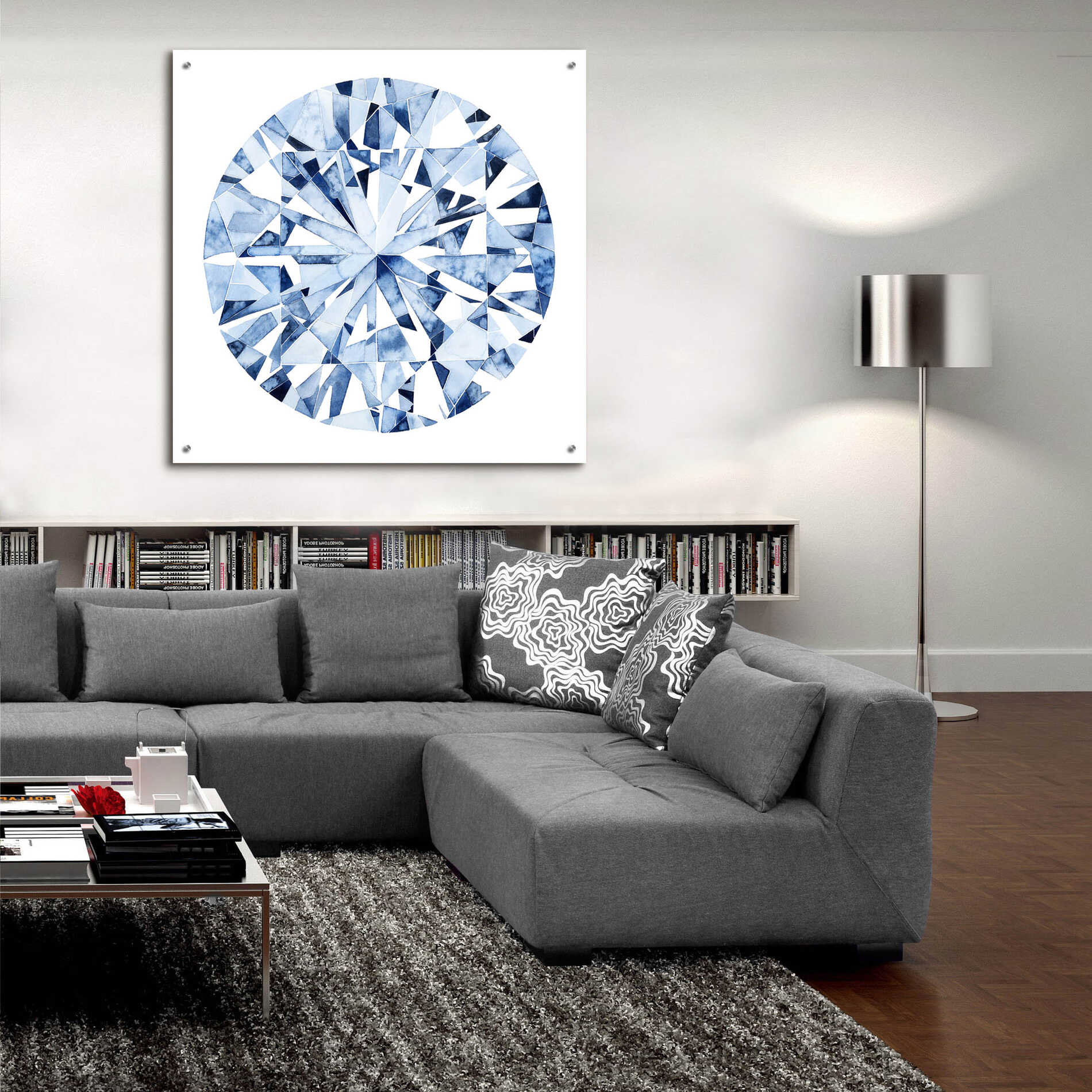 Epic Art 'Diamond Drops I' by Grace Popp, Acrylic Glass Wall Art,36x36