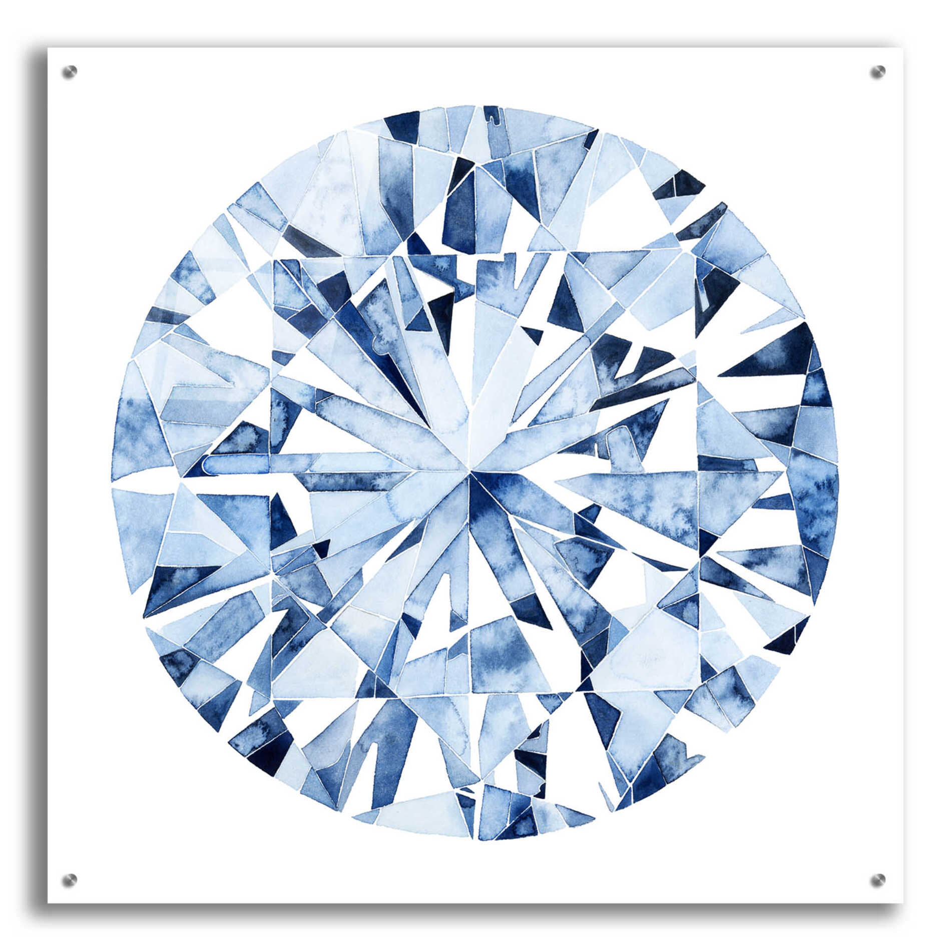 Epic Art 'Diamond Drops I' by Grace Popp, Acrylic Glass Wall Art,36x36