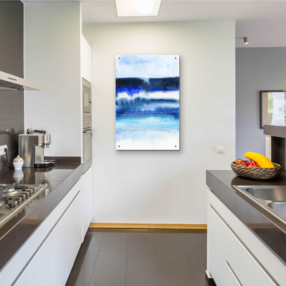 Epic Art 'Shorebreak Abstract I' by Grace Popp, Acrylic Glass Wall Art,24x36