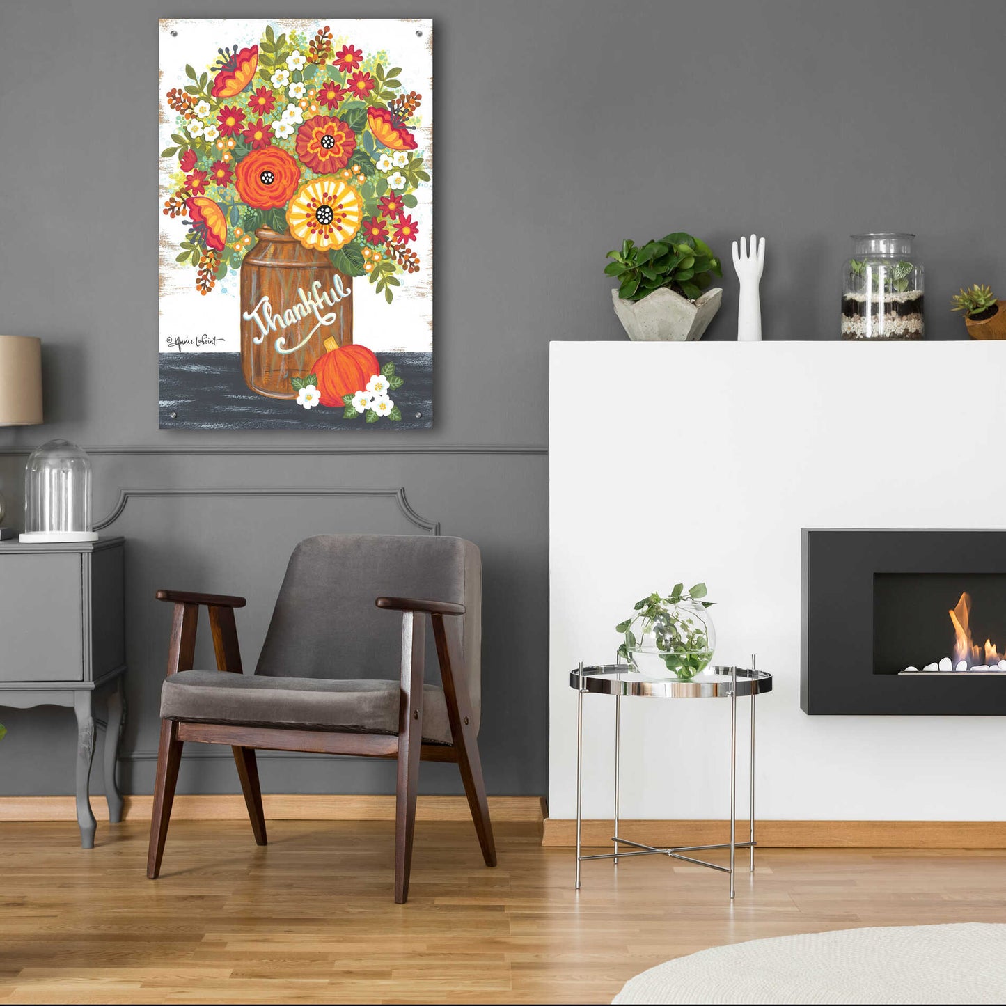 Epic Art 'Thankful Bouquet' by Annie LaPoint, Acrylic Glass Wall Art,24x36