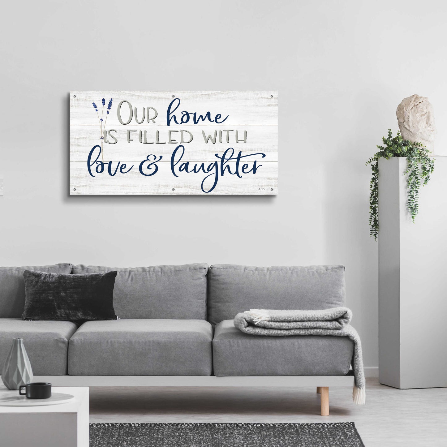 Epic Art 'Our Home' by Susie Boyer, Acrylic Glass Wall Art,48x24