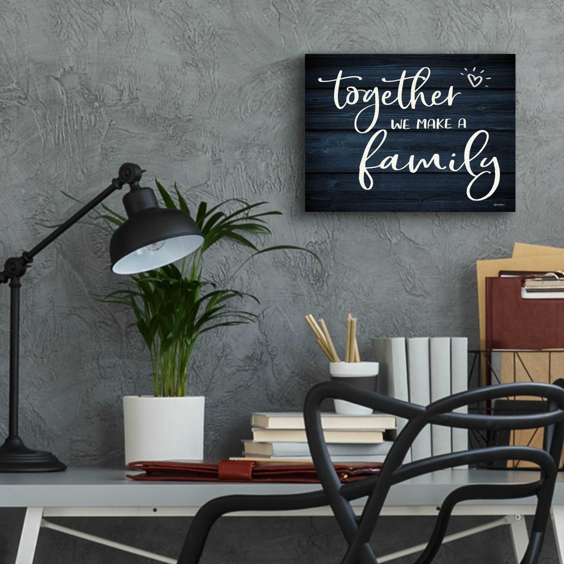 Epic Art 'Together We Make A Family' by Susie Boyer, Acrylic Glass Wall Art,16x12