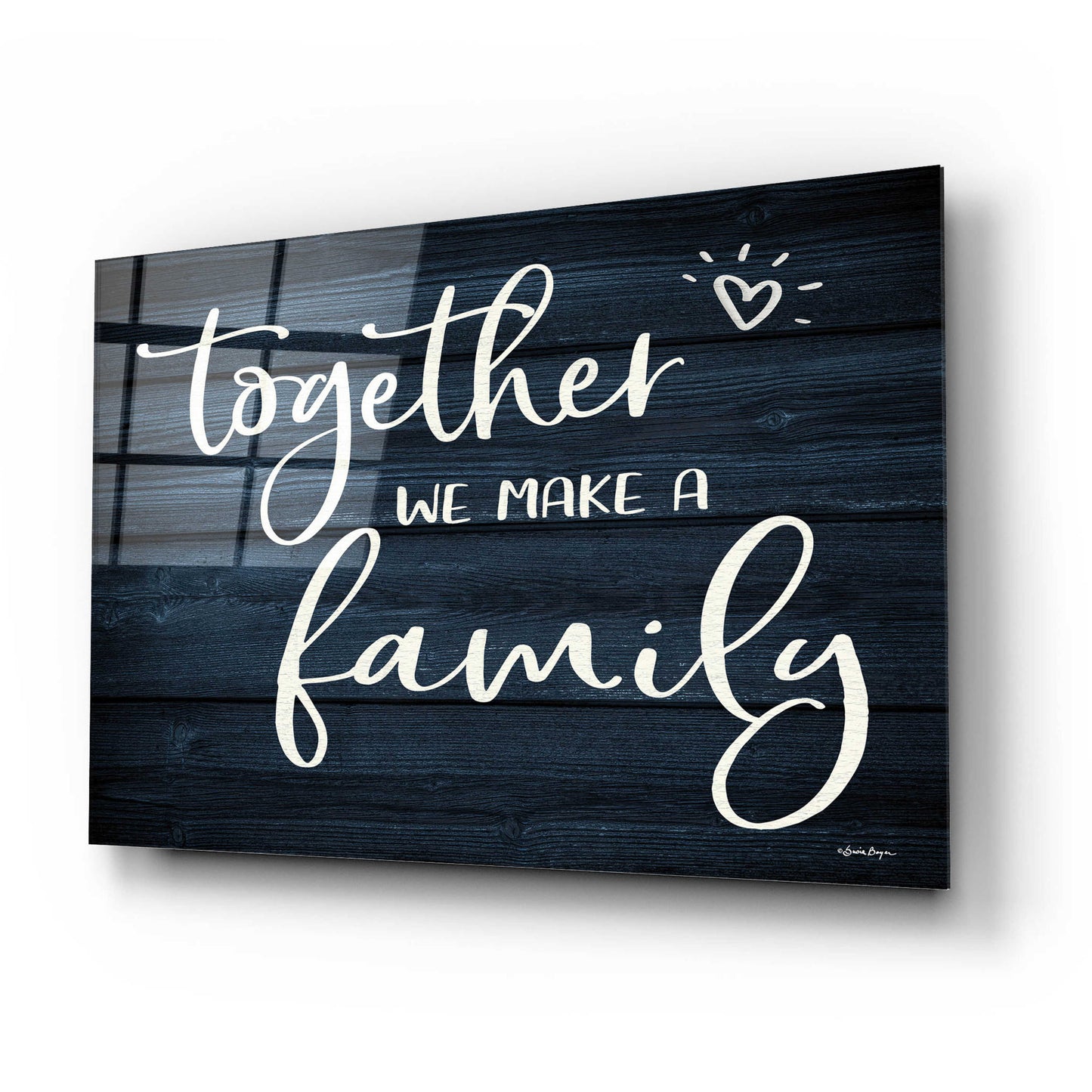 Epic Art 'Together We Make A Family' by Susie Boyer, Acrylic Glass Wall Art,24x16