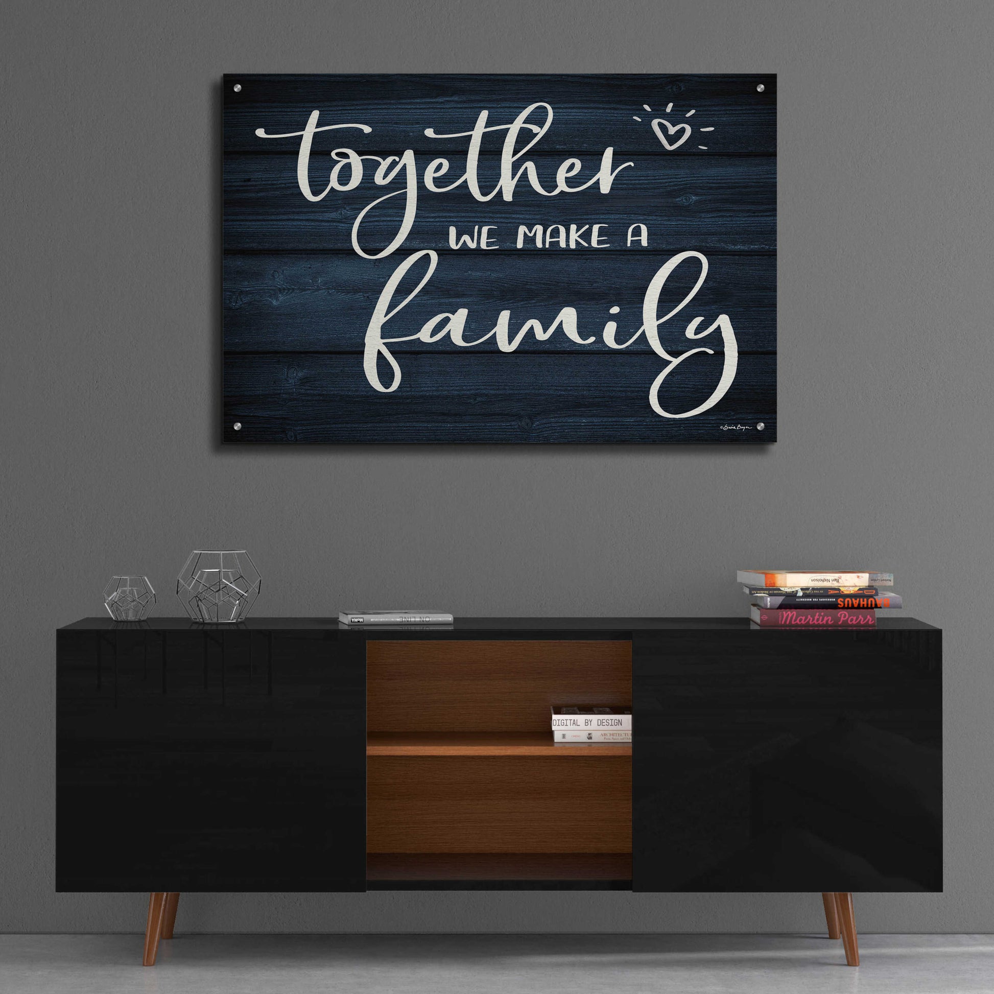 Epic Art 'Together We Make A Family' by Susie Boyer, Acrylic Glass Wall Art,36x24