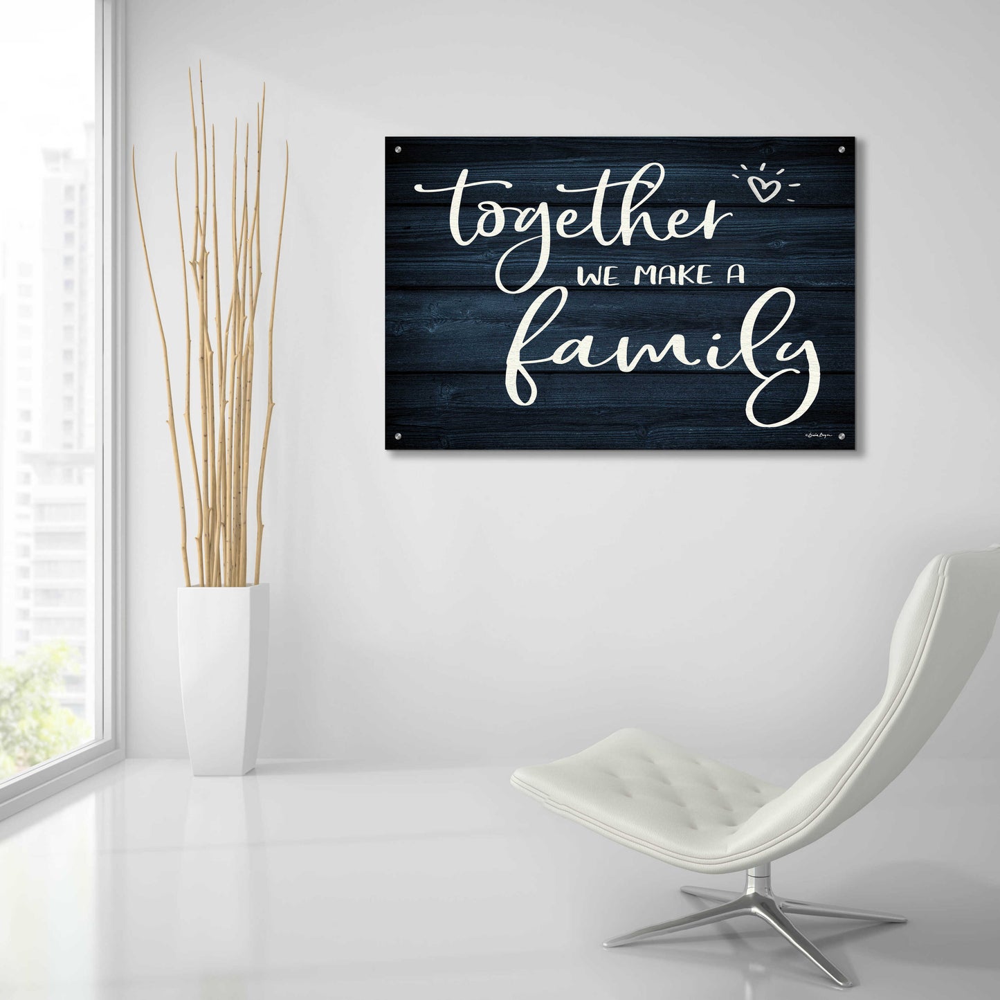 Epic Art 'Together We Make A Family' by Susie Boyer, Acrylic Glass Wall Art,36x24