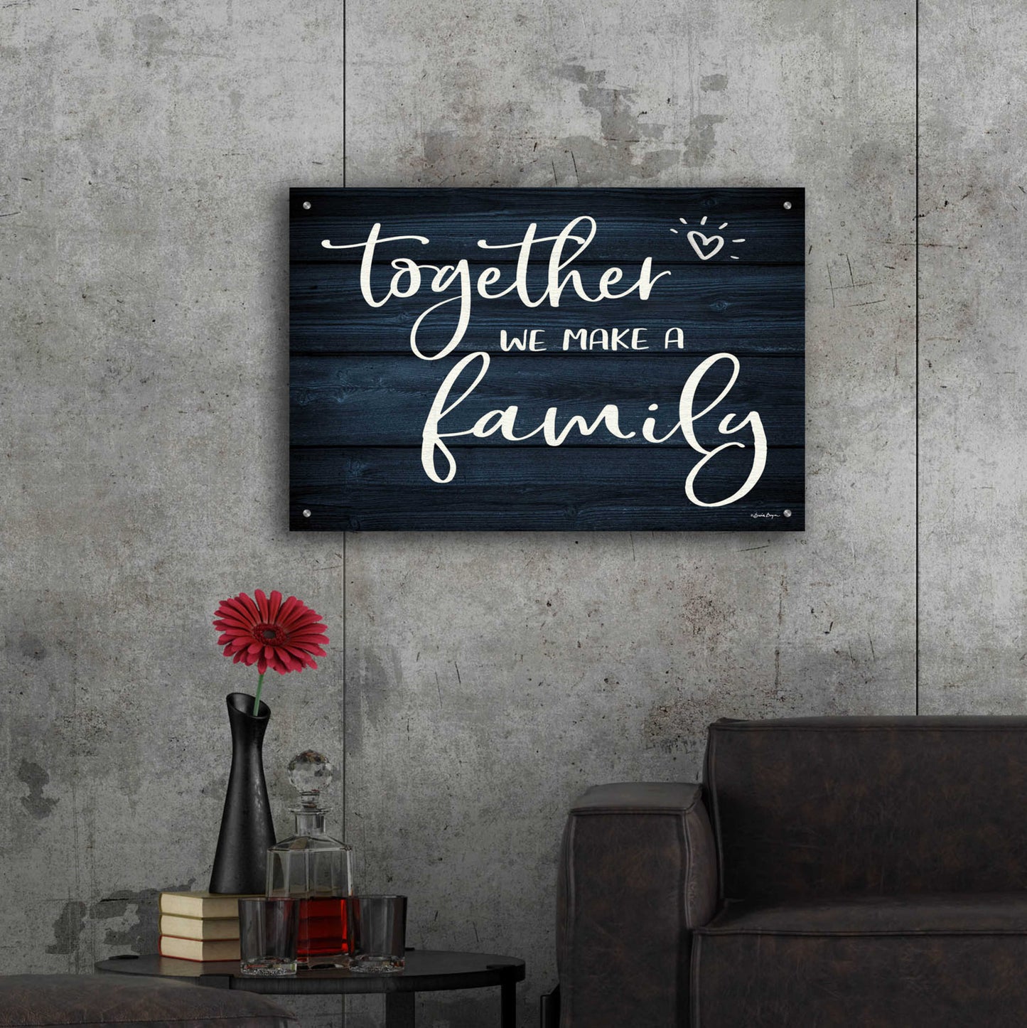 Epic Art 'Together We Make A Family' by Susie Boyer, Acrylic Glass Wall Art,36x24