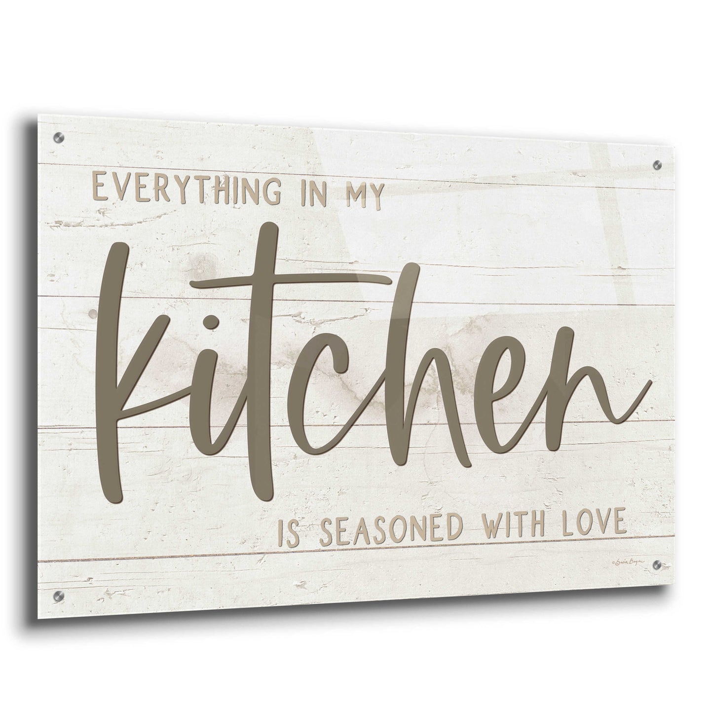 Epic Art 'Seasoned With Love Kitchen' by Susie Boyer, Acrylic Glass Wall Art,36x24