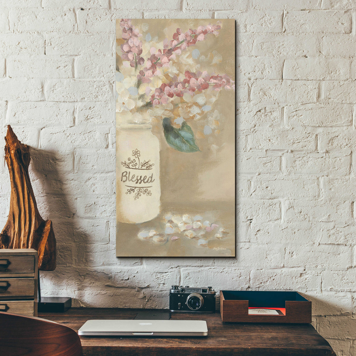 Epic Art 'Blessed Flowers' by Pam Britton, Acrylic Glass Wall Art,12x24