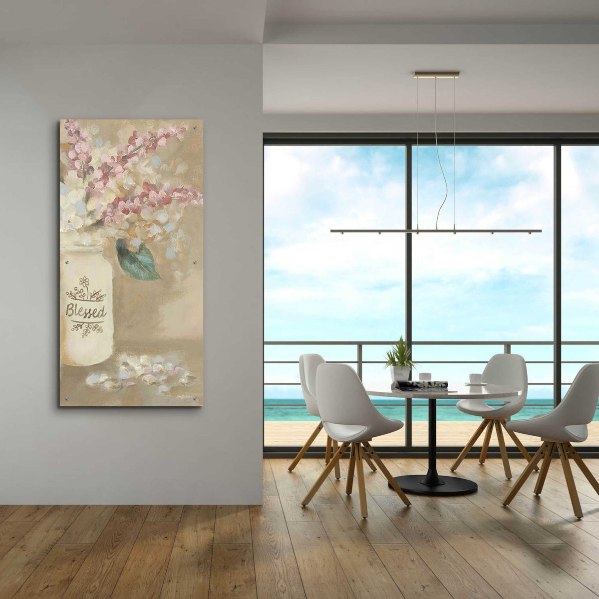 Epic Art 'Blessed Flowers' by Pam Britton, Acrylic Glass Wall Art,24x48