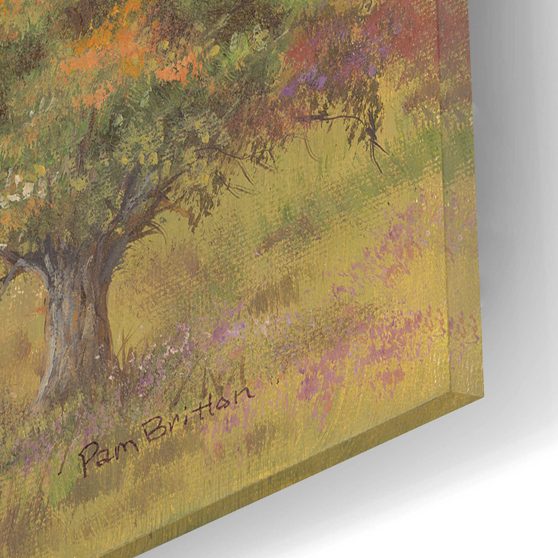 Epic Art 'Autumn Barn' by Pam Britton, Acrylic Glass Wall Art,16x12