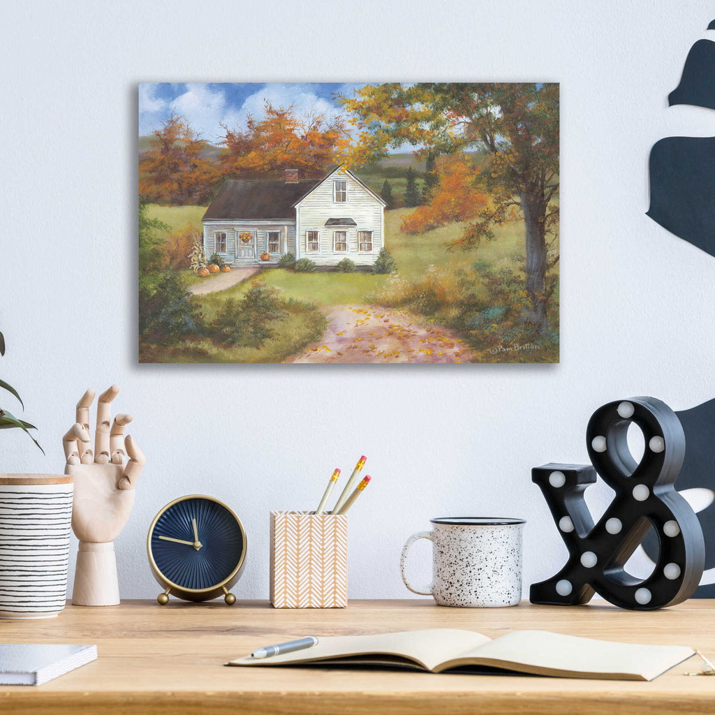 Epic Art 'Fall In The Country' by Pam Britton, Acrylic Glass Wall Art,16x12