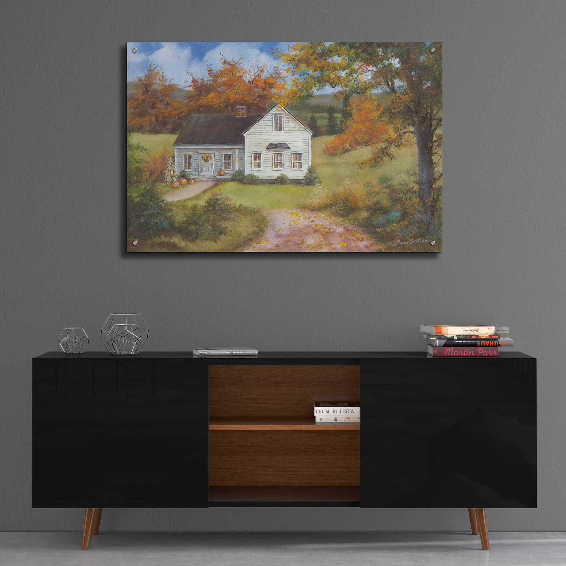 Epic Art 'Fall In The Country' by Pam Britton, Acrylic Glass Wall Art,36x24
