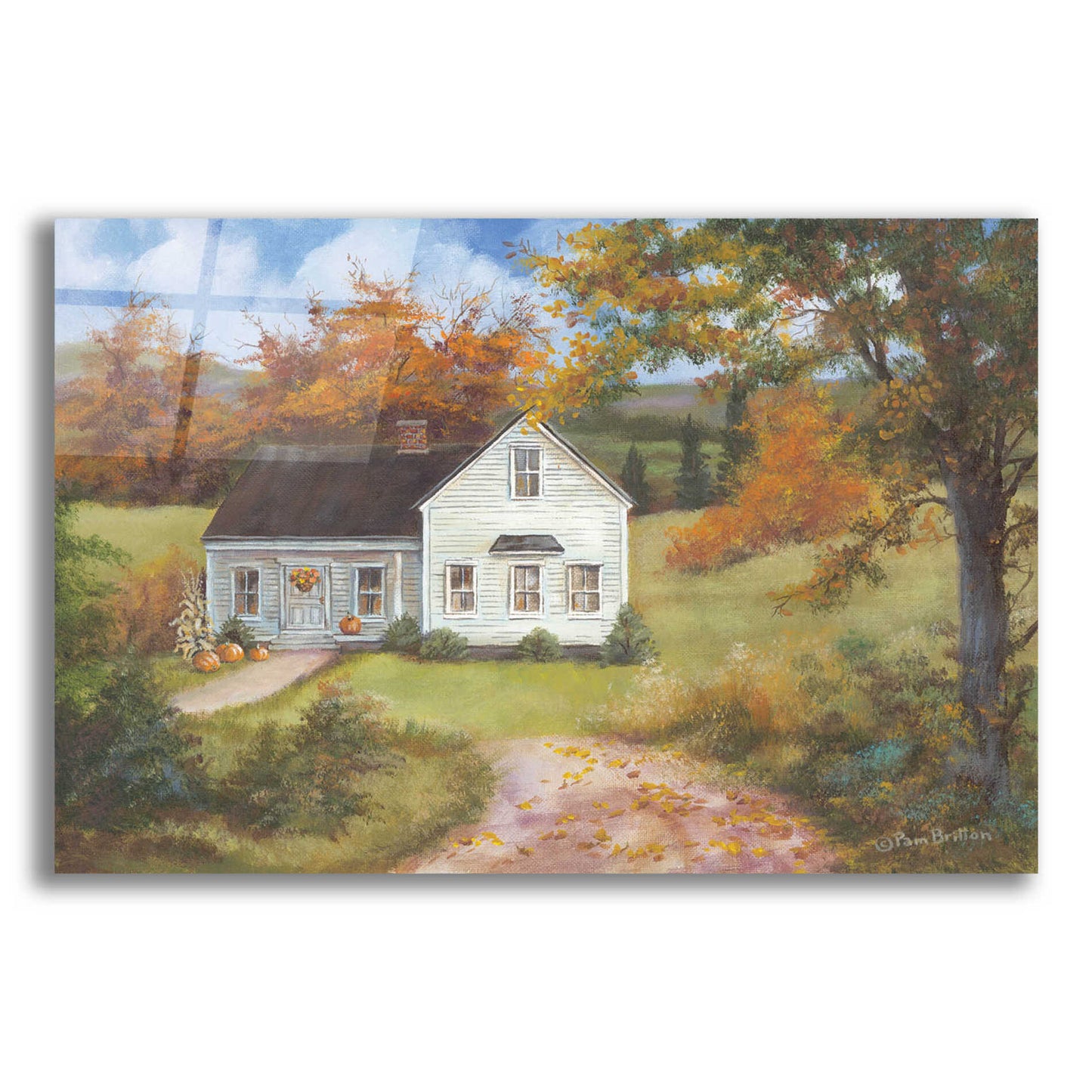 Epic Art 'Fall In The Country' by Pam Britton, Acrylic Glass Wall Art