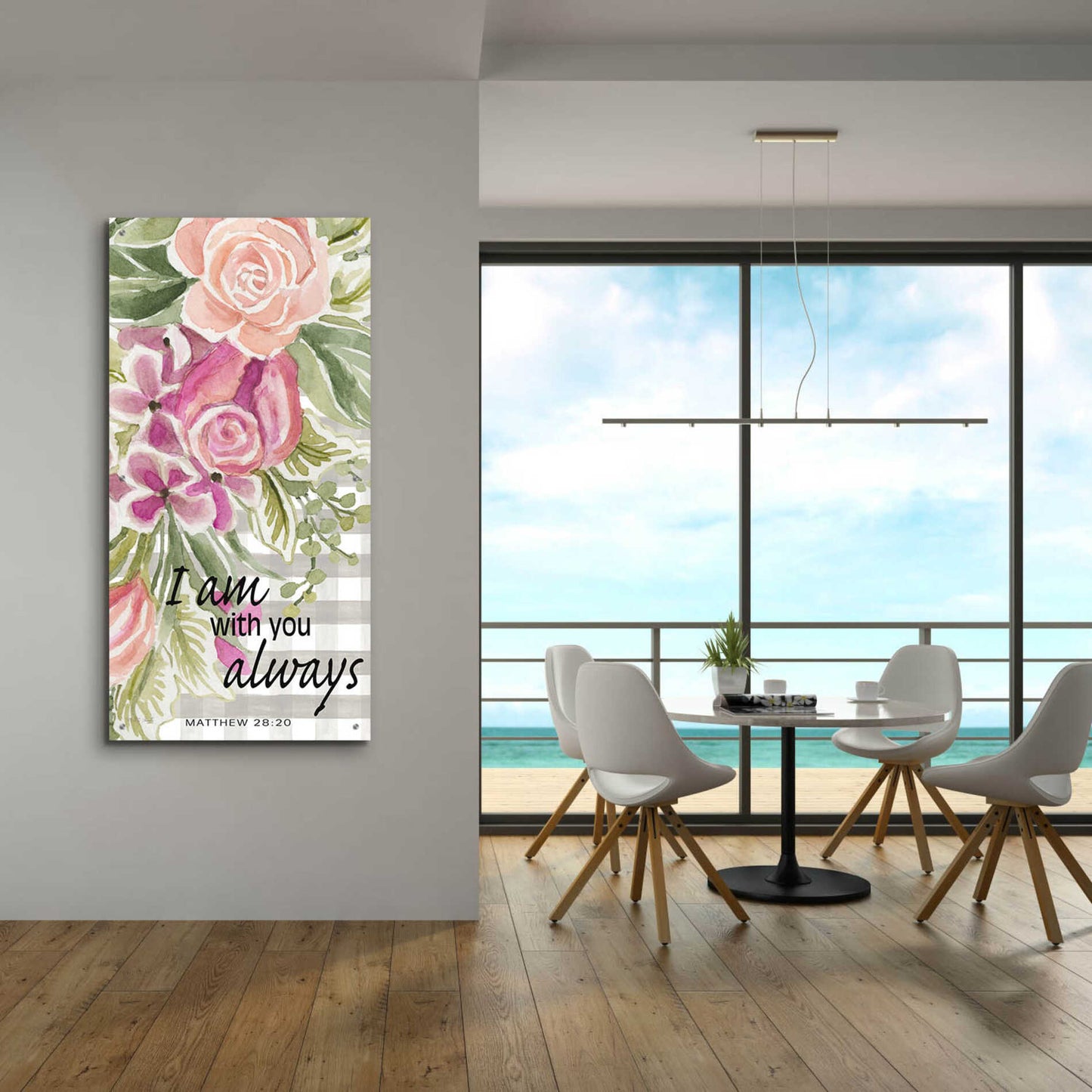 Epic Art 'I Am With You Always' by Cindy Jacobs, Acrylic Glass Wall Art,24x48