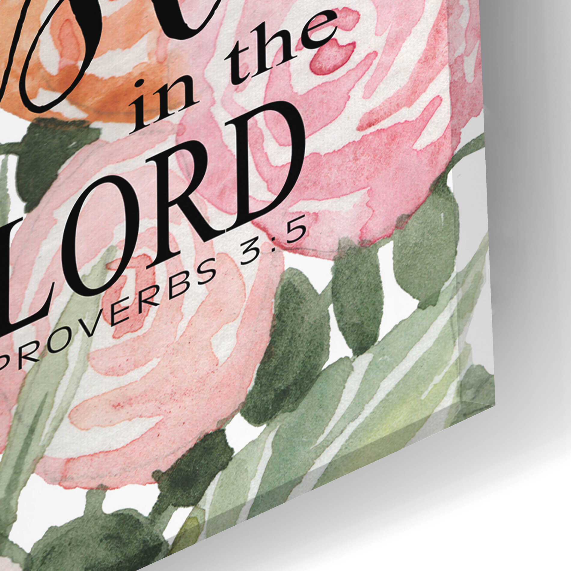 Epic Art 'Trust In The Lord' by Cindy Jacobs, Acrylic Glass Wall Art,12x24