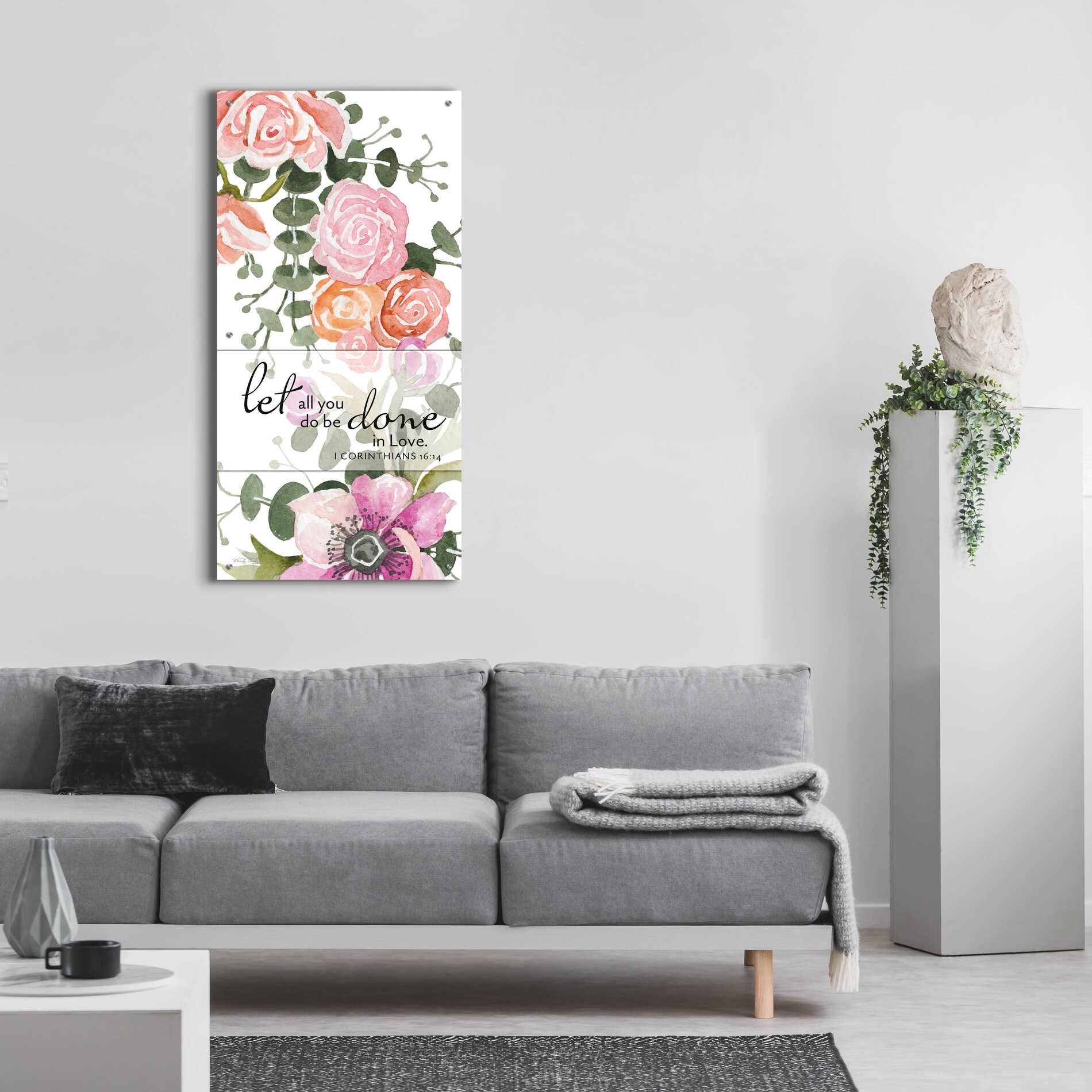 Epic Art 'Let All You Do Be Done In Love II' by Cindy Jacobs, Acrylic Glass Wall Art,24x48