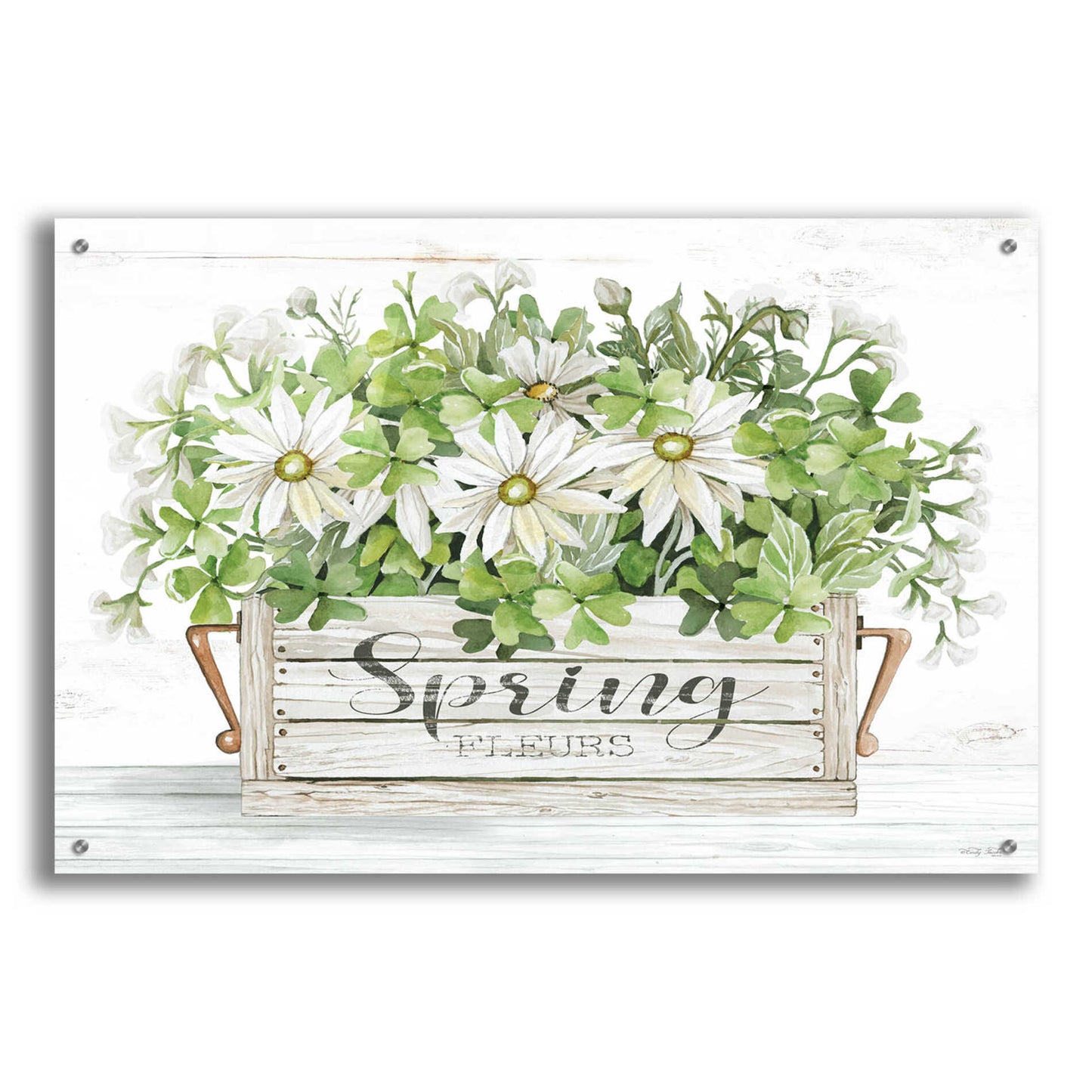 Epic Art 'Spring Flowers' by Cindy Jacobs, Acrylic Glass Wall Art,36x24