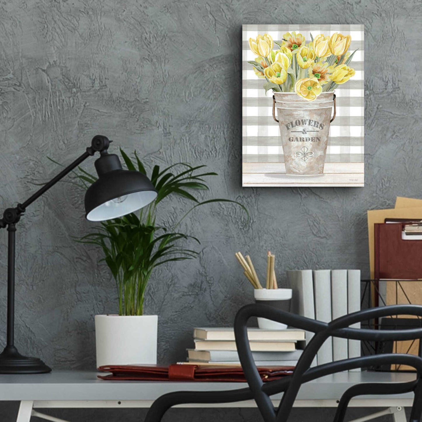 Epic Art 'Yellow Tulips I' by Cindy Jacobs, Acrylic Glass Wall Art,12x16
