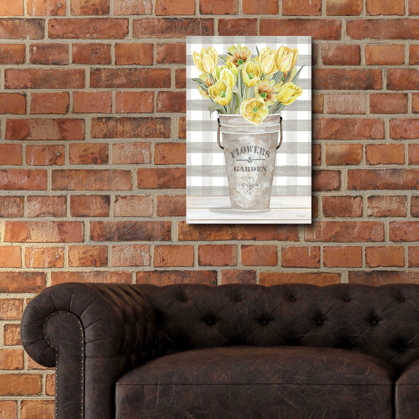 Epic Art 'Yellow Tulips I' by Cindy Jacobs, Acrylic Glass Wall Art,16x24