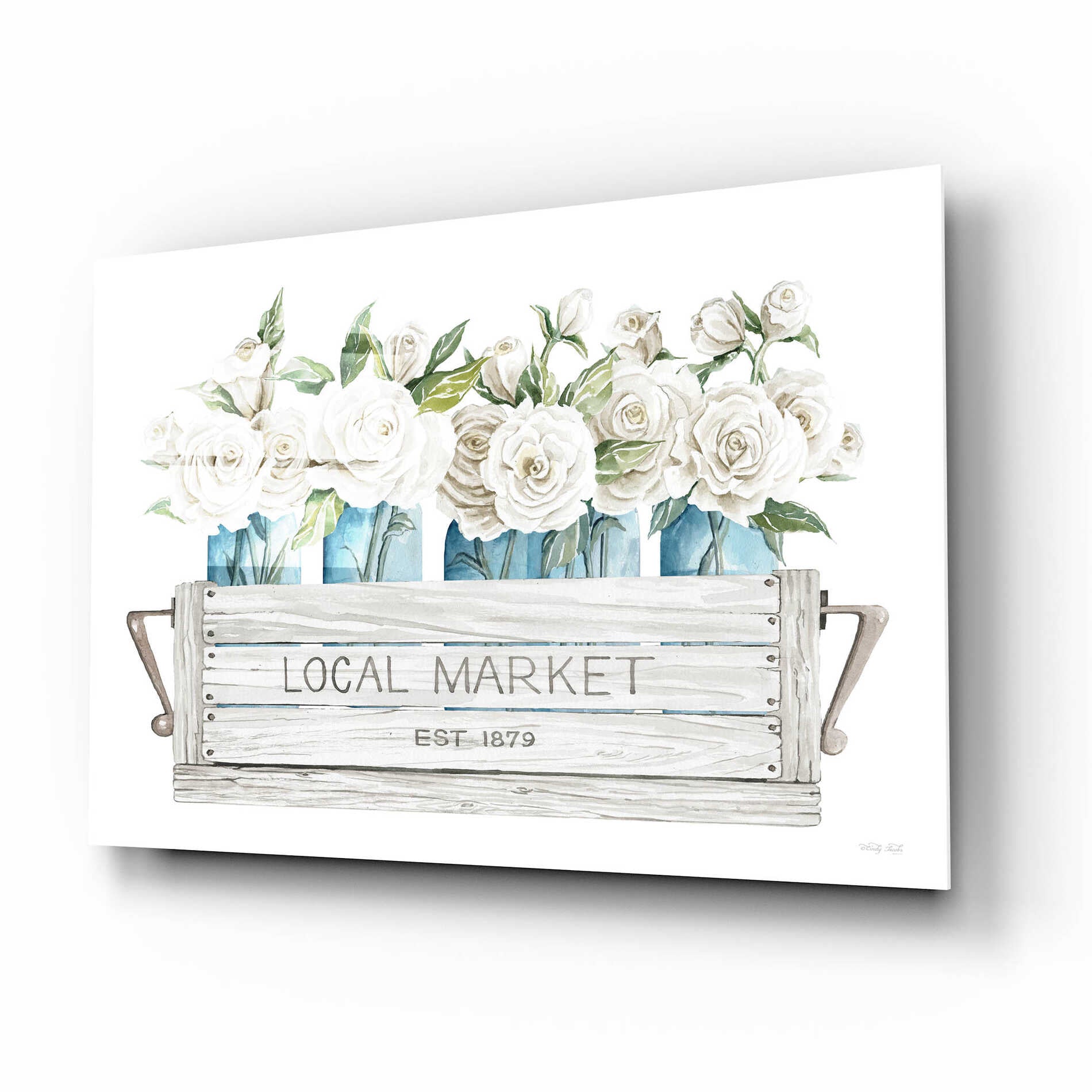 Epic Art 'Local Market Flowers' by Cindy Jacobs, Acrylic Glass Wall Art,16x12