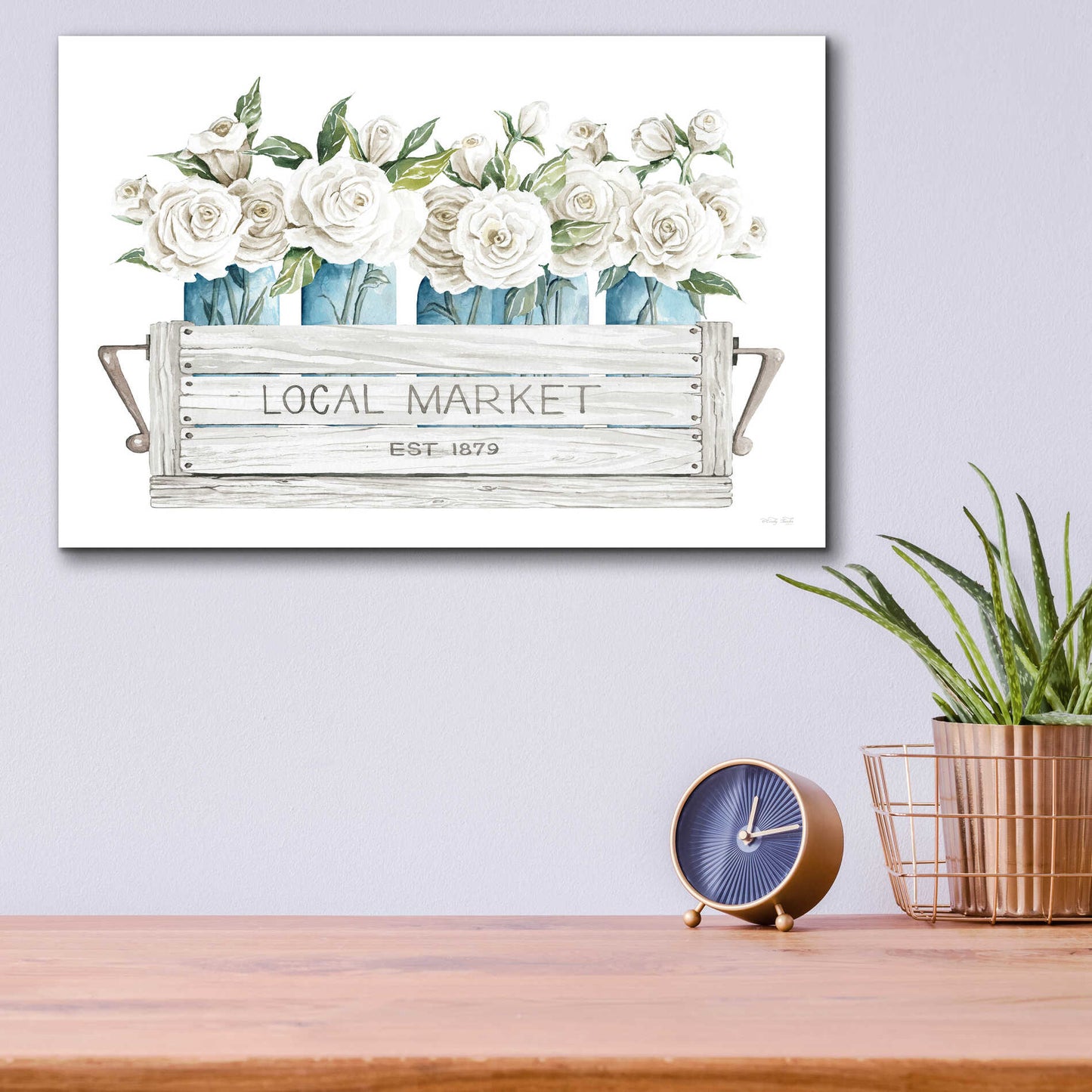 Epic Art 'Local Market Flowers' by Cindy Jacobs, Acrylic Glass Wall Art,16x12