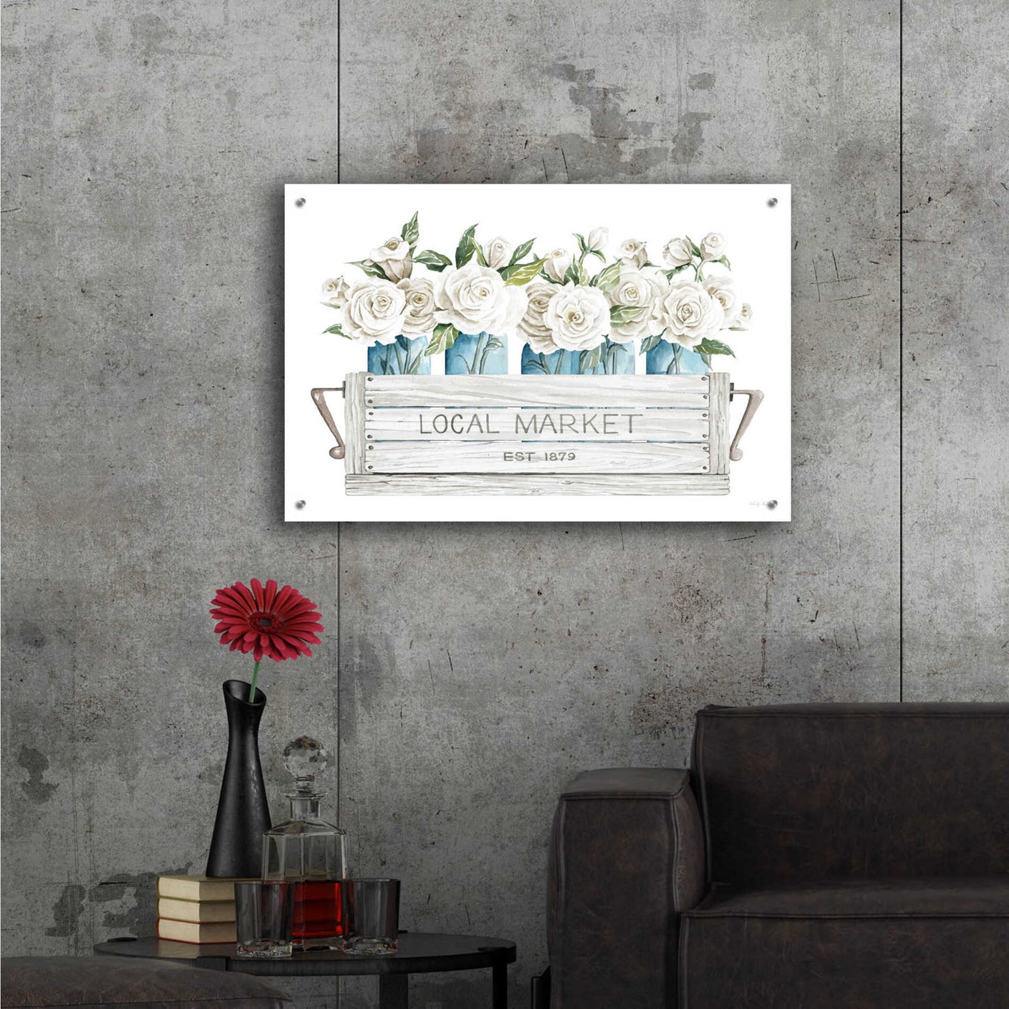 Epic Art 'Local Market Flowers' by Cindy Jacobs, Acrylic Glass Wall Art,36x24