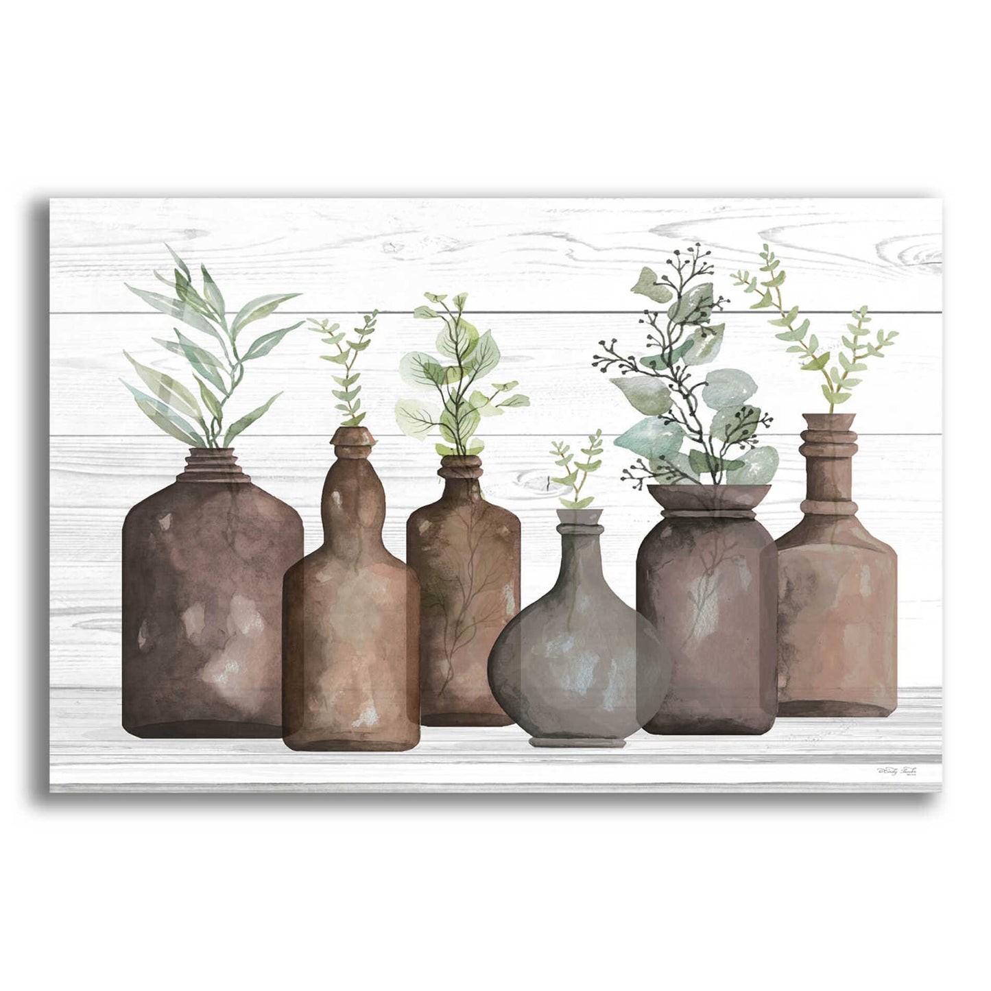 Epic Art 'Cappuccino Bottles I' by Cindy Jacobs, Acrylic Glass Wall Art,16x12