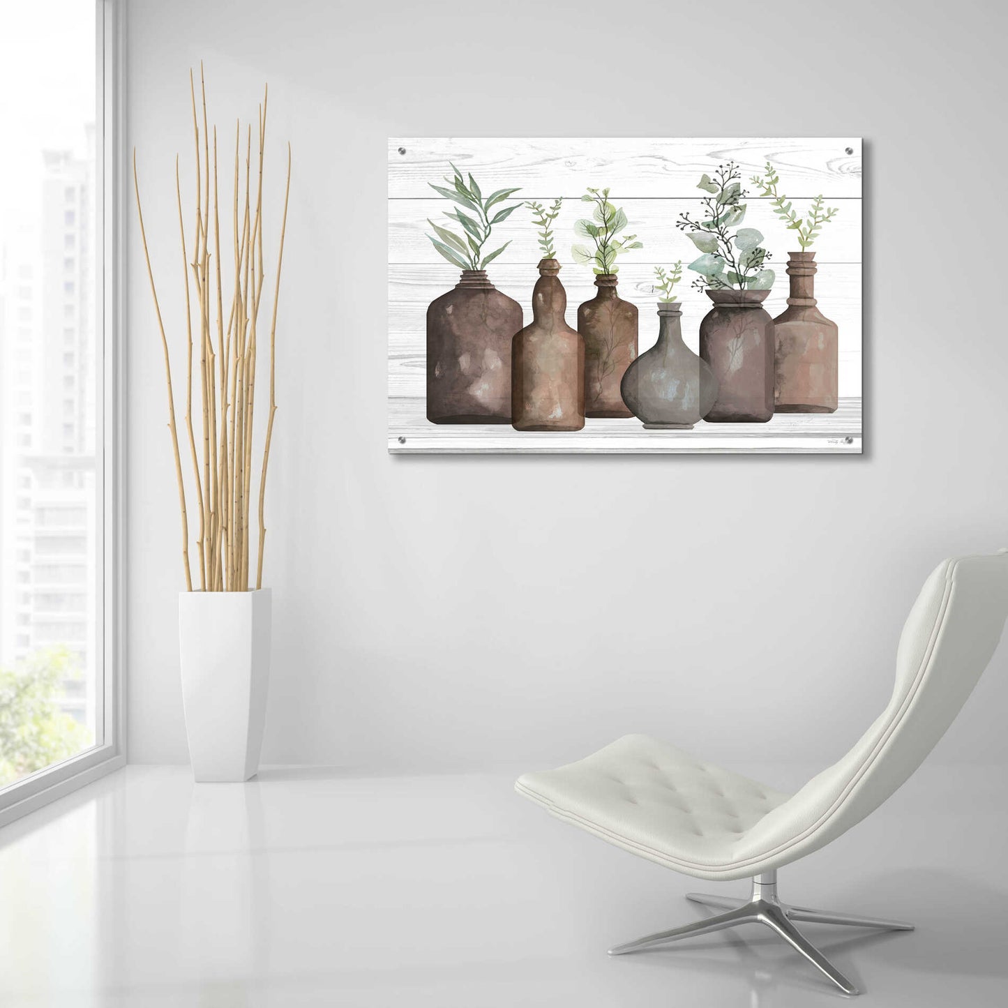 Epic Art 'Cappuccino Bottles I' by Cindy Jacobs, Acrylic Glass Wall Art,36x24