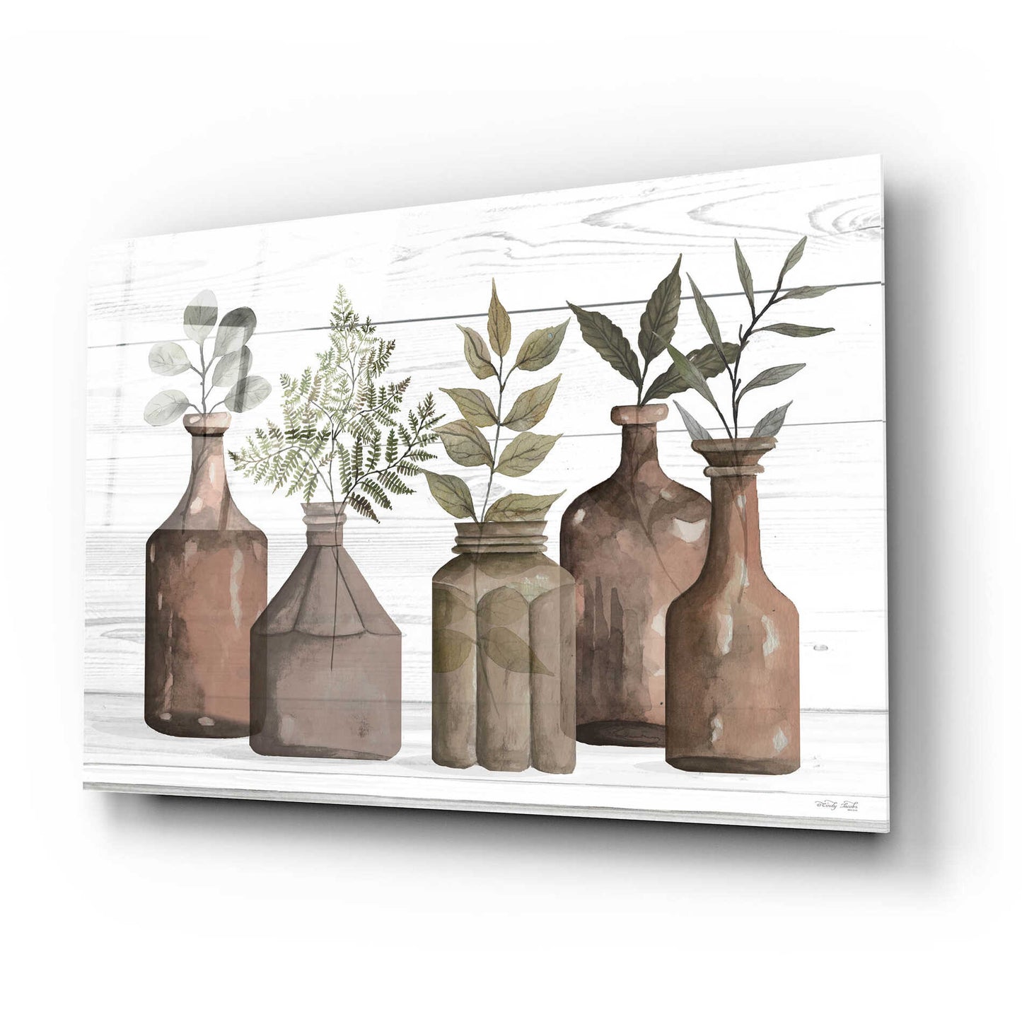 Epic Art 'Cappuccino Bottles II' by Cindy Jacobs, Acrylic Glass Wall Art,24x16