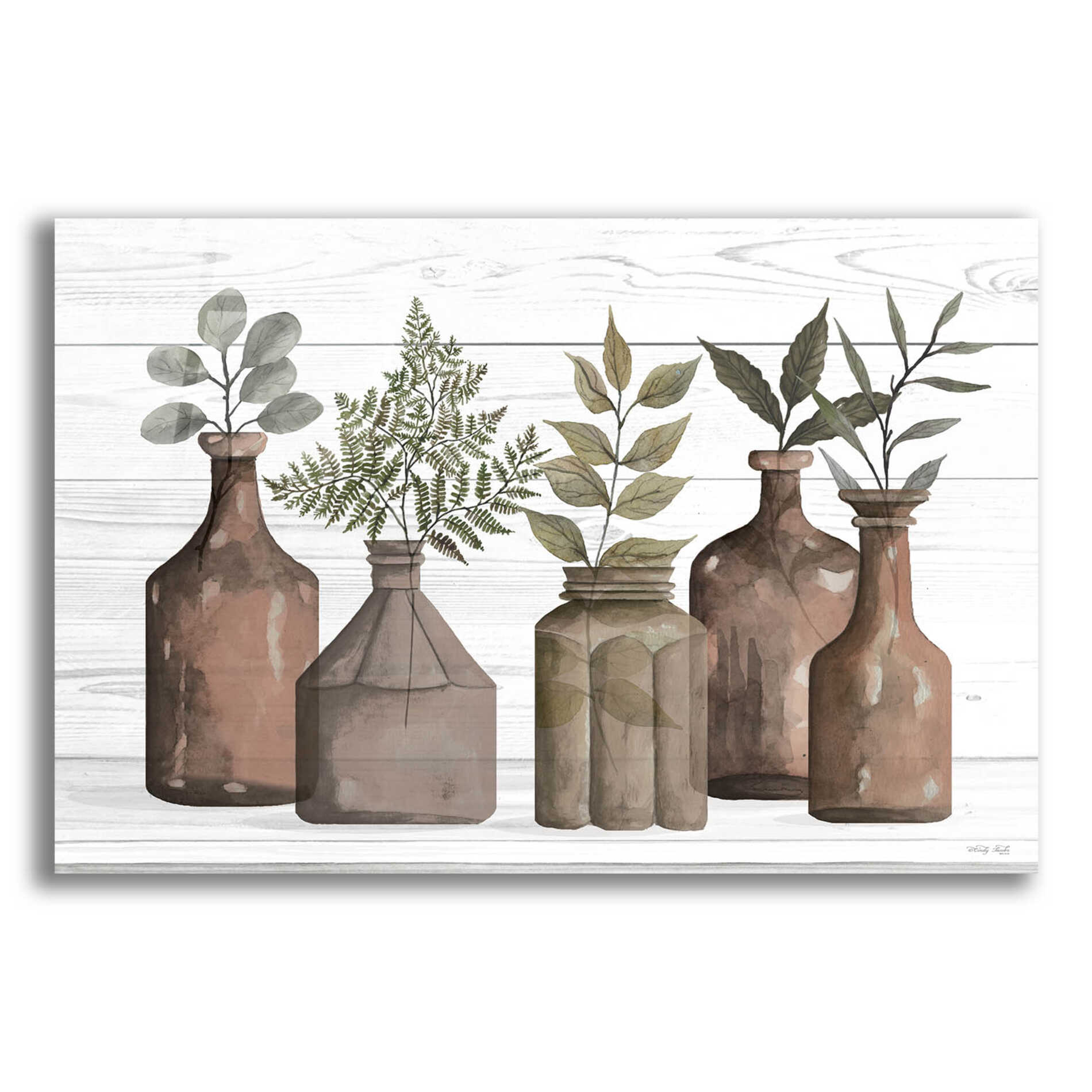 Epic Art 'Cappuccino Bottles II' by Cindy Jacobs, Acrylic Glass Wall Art