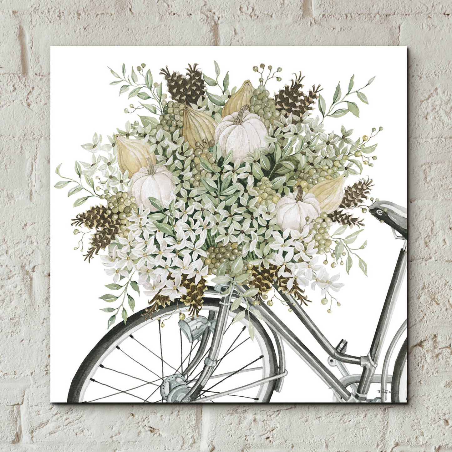 Epic Art 'Bountiful Basket On A Bike I' by Cindy Jacobs, Acrylic Glass Wall Art,12x12