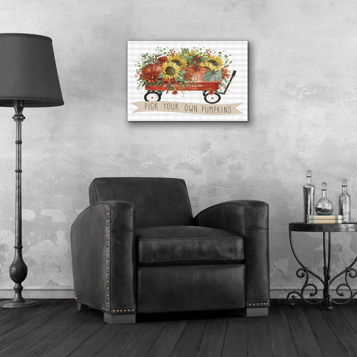 Epic Art 'Pick Your Own Pumpkins Wagon' by Cindy Jacobs, Acrylic Glass Wall Art,24x16