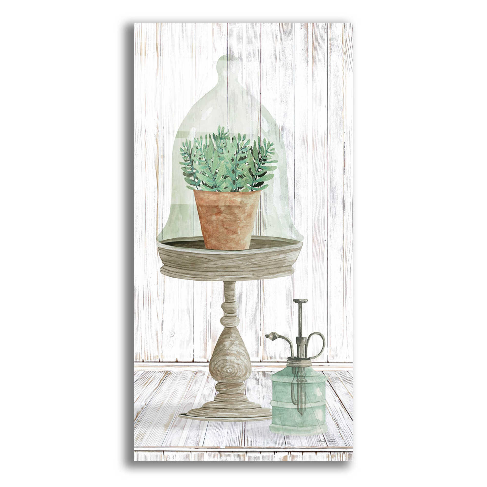 Epic Art 'Farmhouse Plant Stand' by Cindy Jacobs, Acrylic Glass Wall Art,12x24