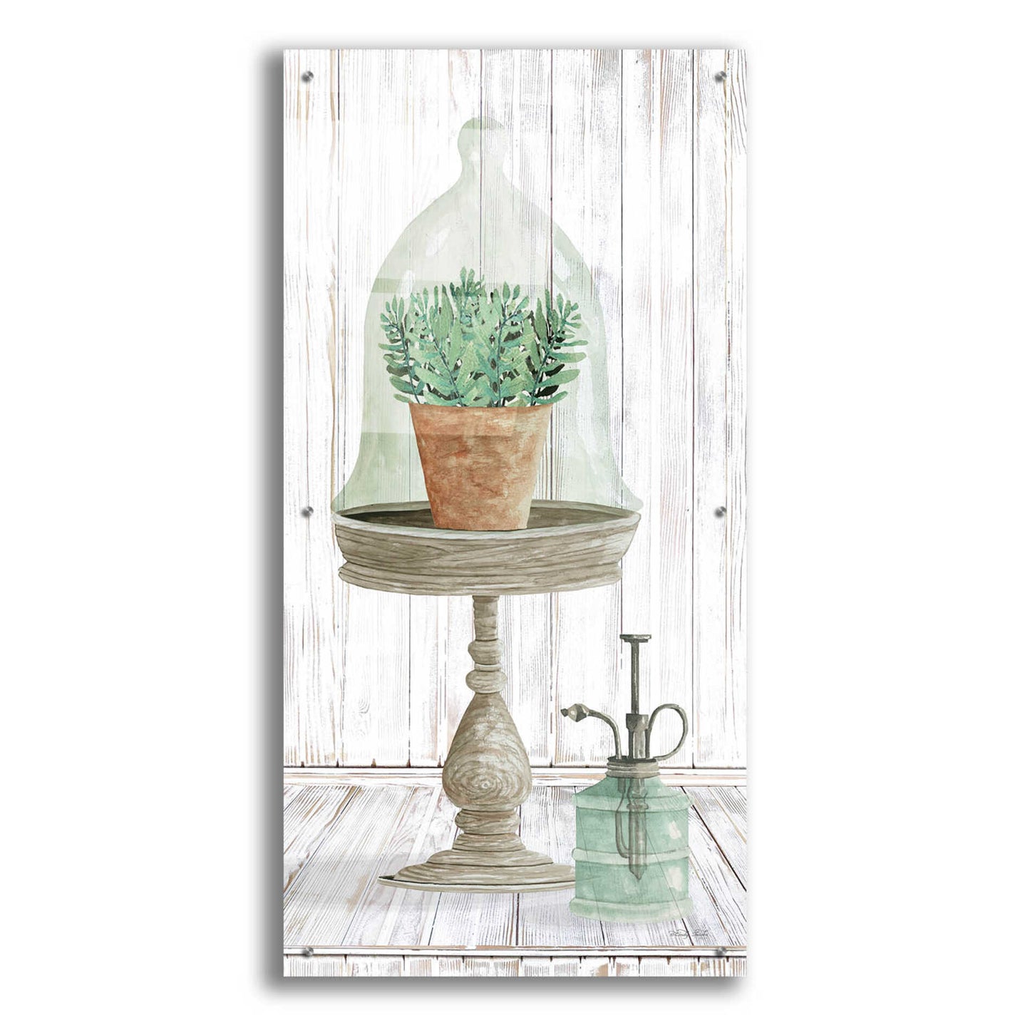 Epic Art 'Farmhouse Plant Stand' by Cindy Jacobs, Acrylic Glass Wall Art,24x48